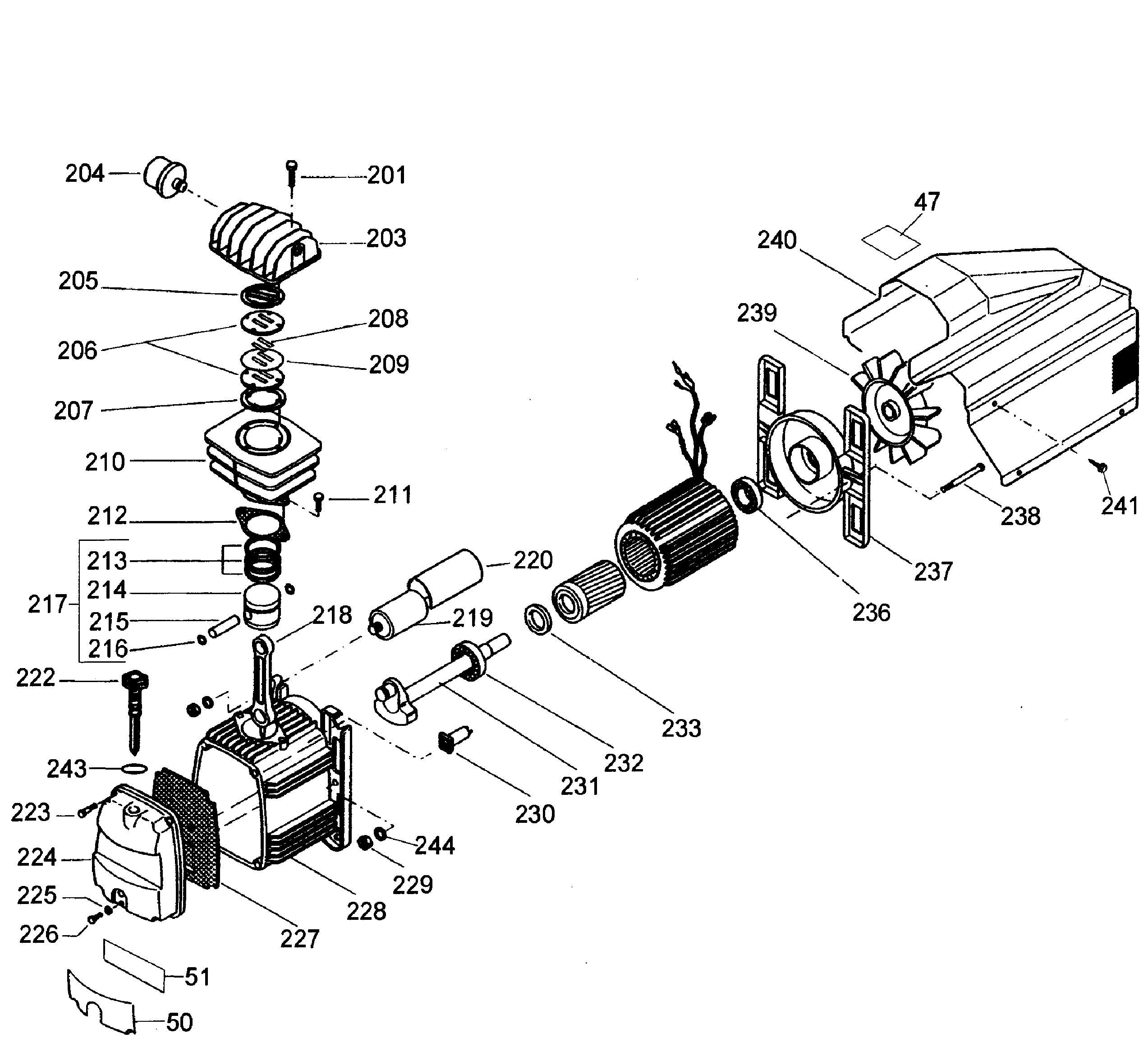 DeWalt D55153 TYPE 2 pump assy diagram