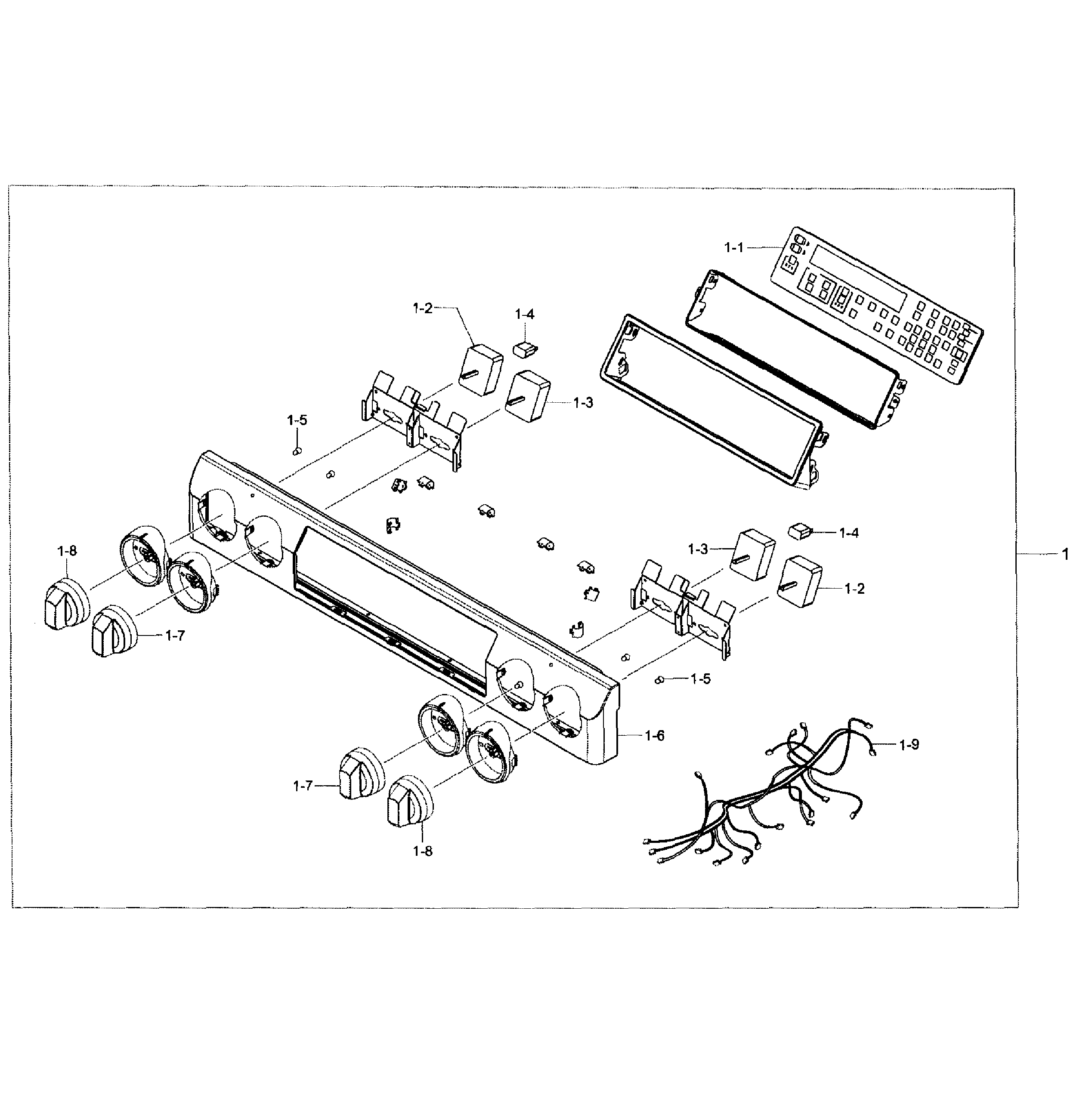 Samsung NE58F9500SS/AA-00 control panel diagram