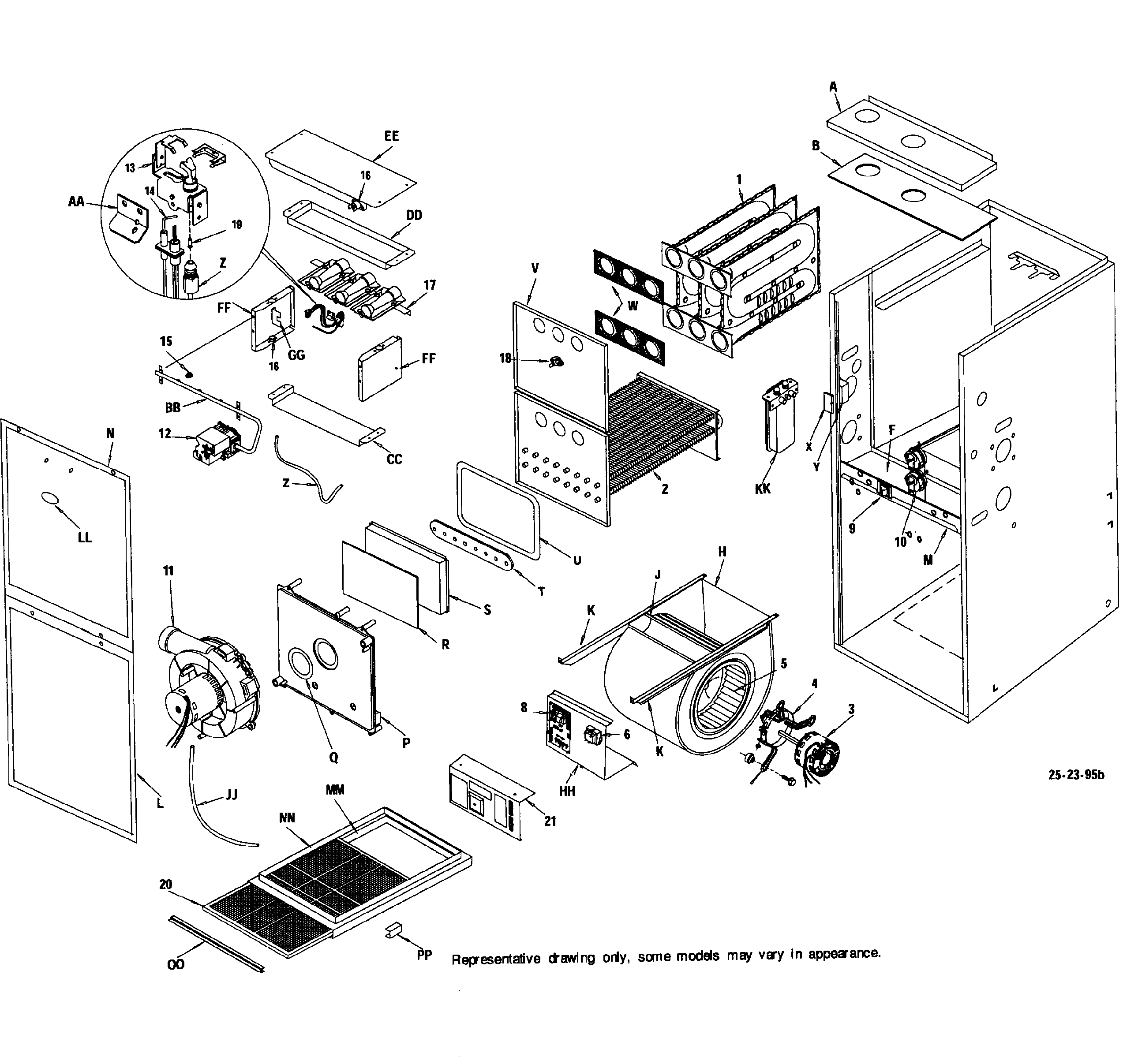 ICP C9MPV050F12A3 furnace assy diagram