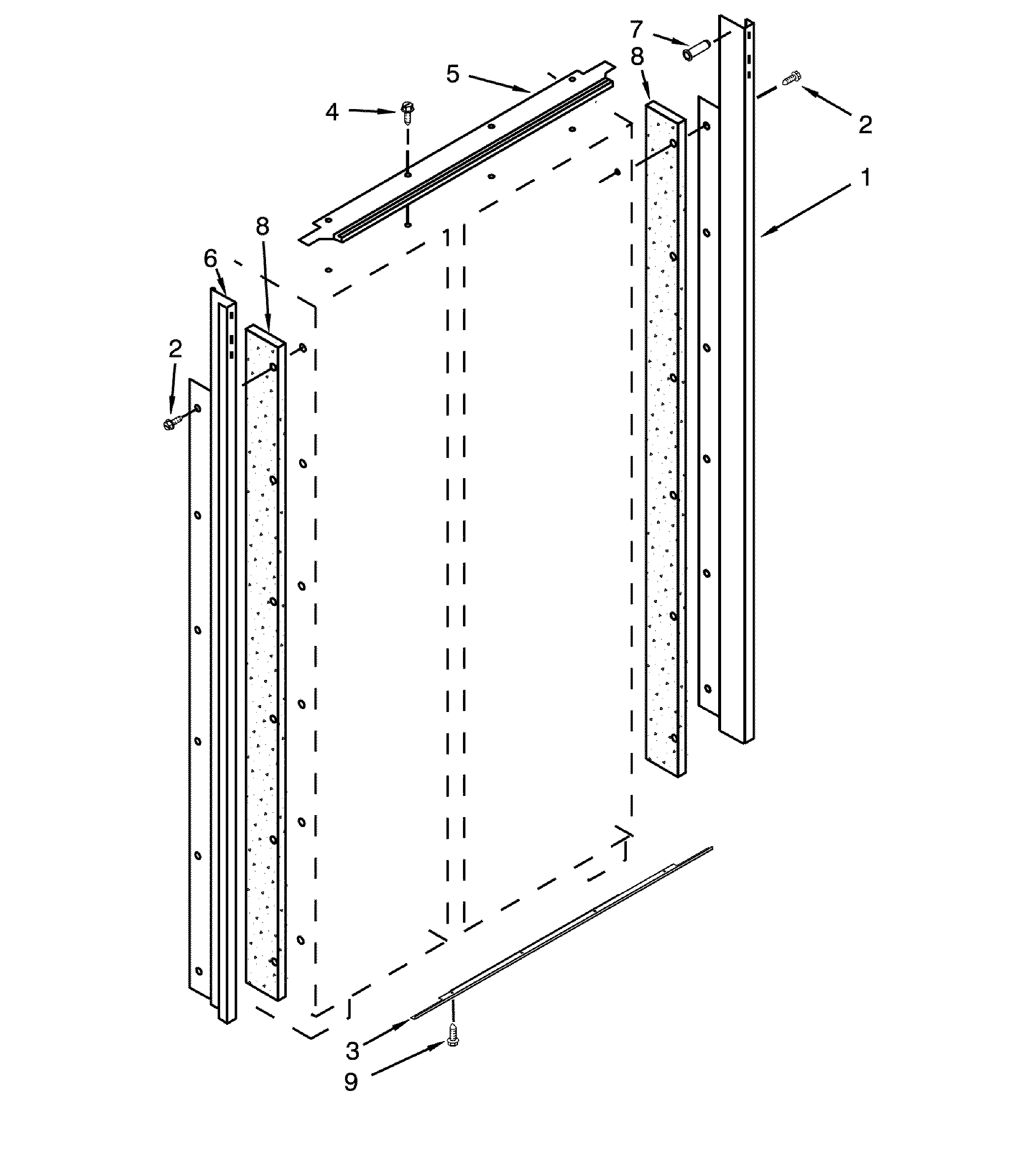Dacor DYF42BIWS00 cabinet trim diagram