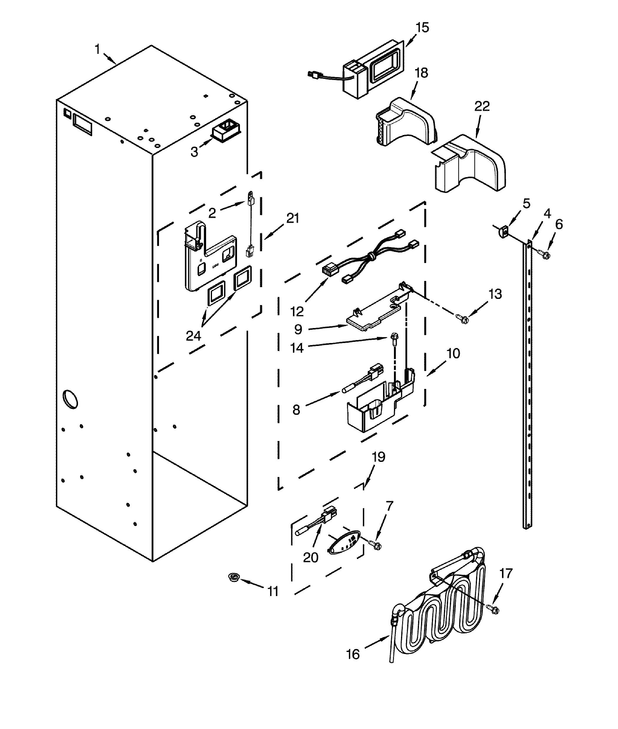 Dacor DYF42BIWS00 liner parts diagram