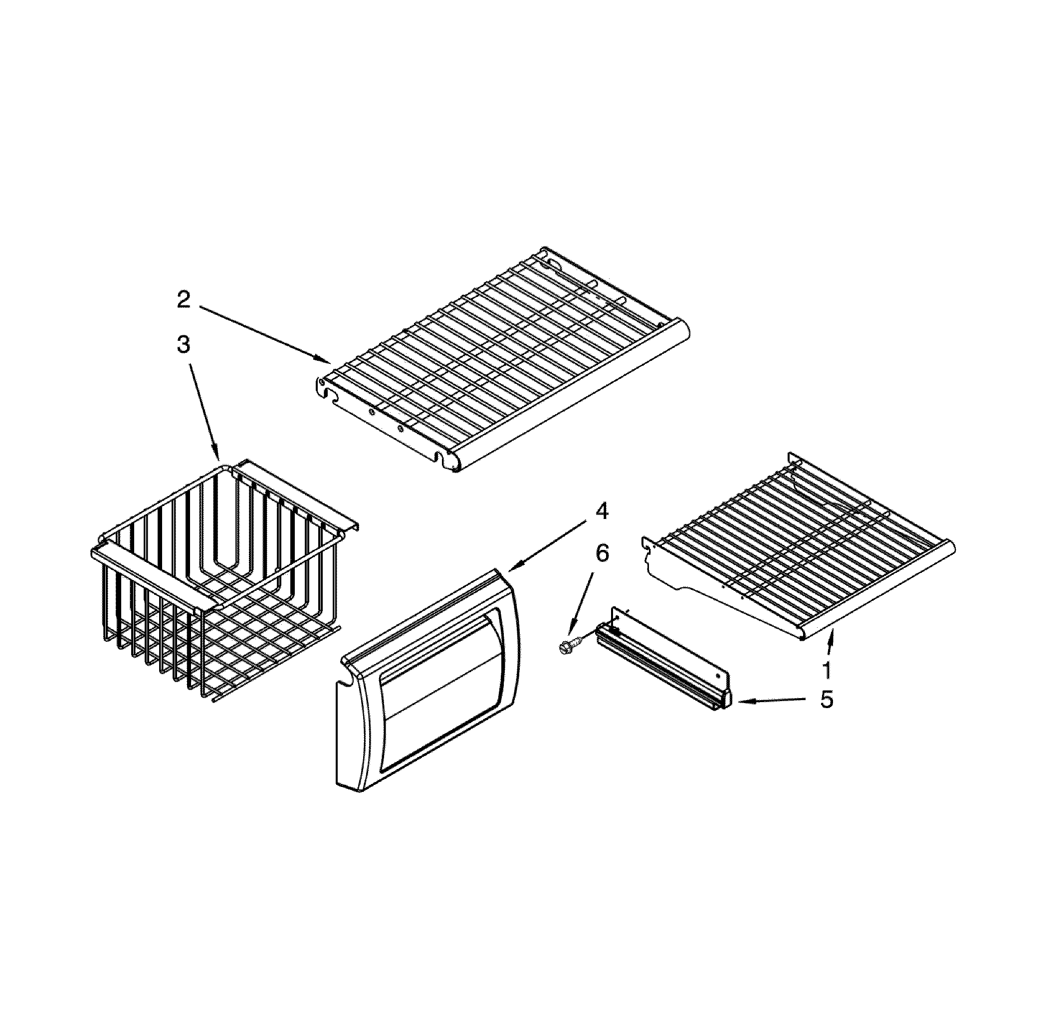 Dacor DYF42BIWS00 fre shelf parts diagram
