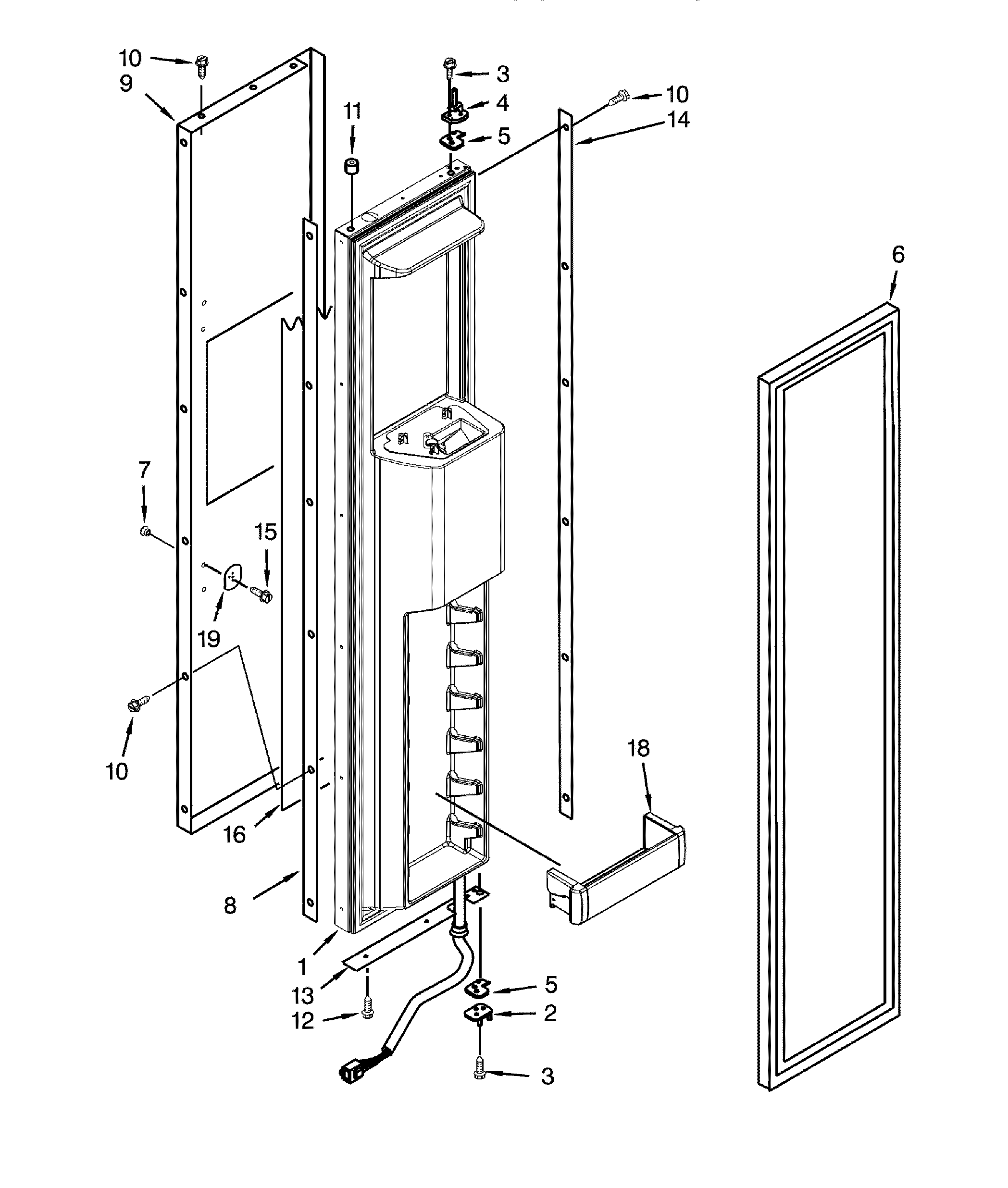 Dacor DYF42BIWS00 fre door diagram