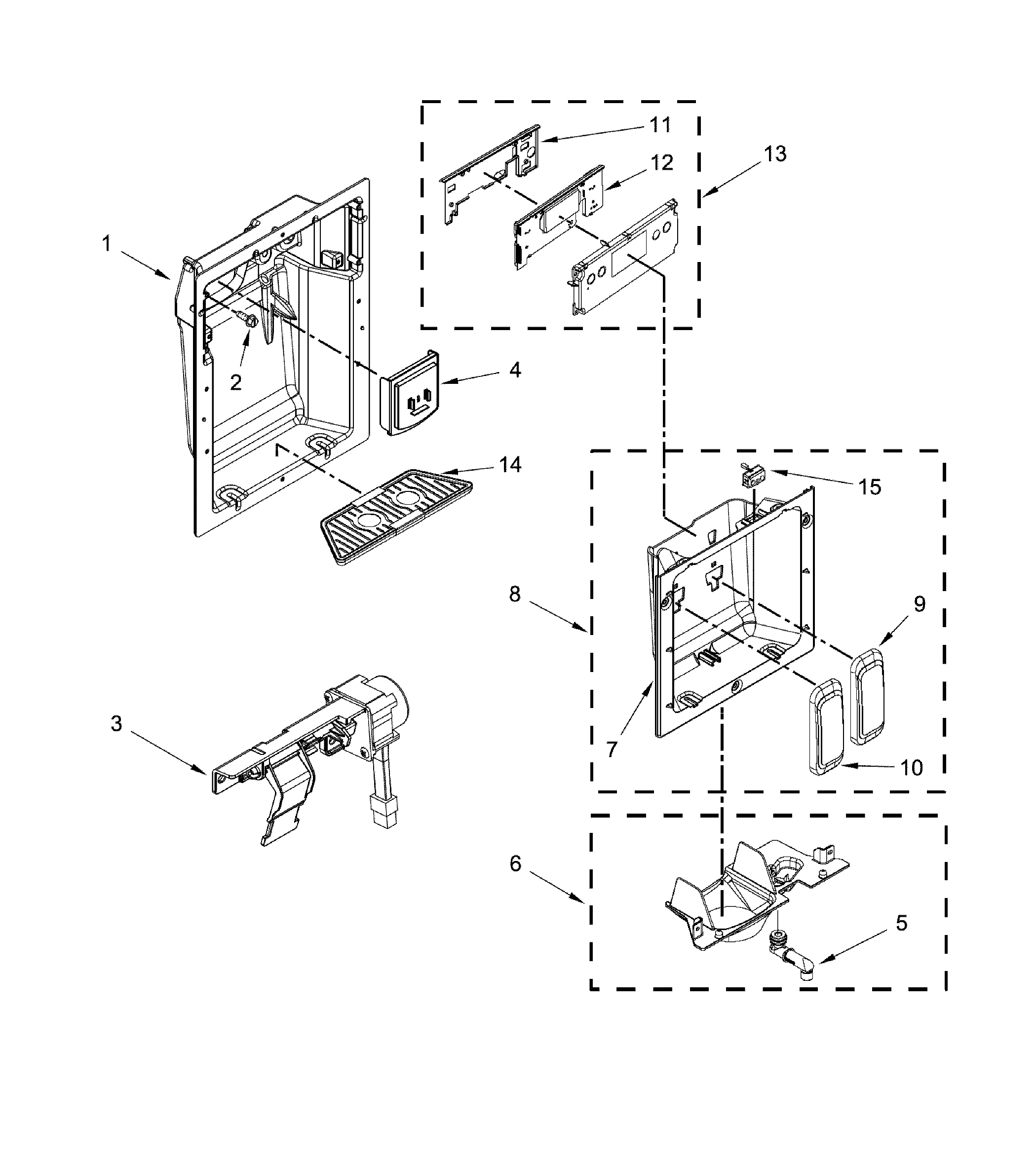 Dacor DYF42BIWS00 dispenser diagram