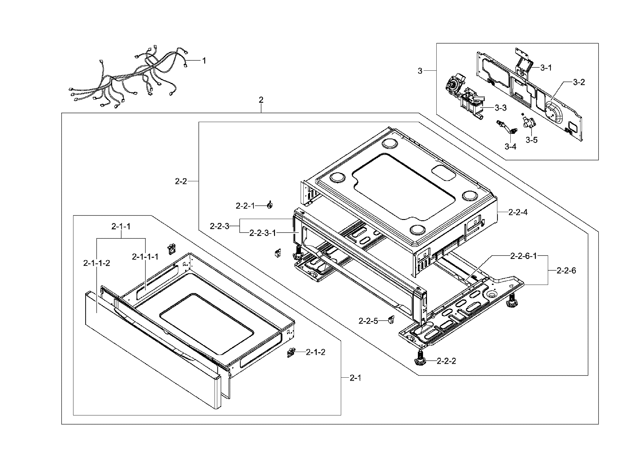 Samsung NX58F5500SB/AA-00 drawer diagram