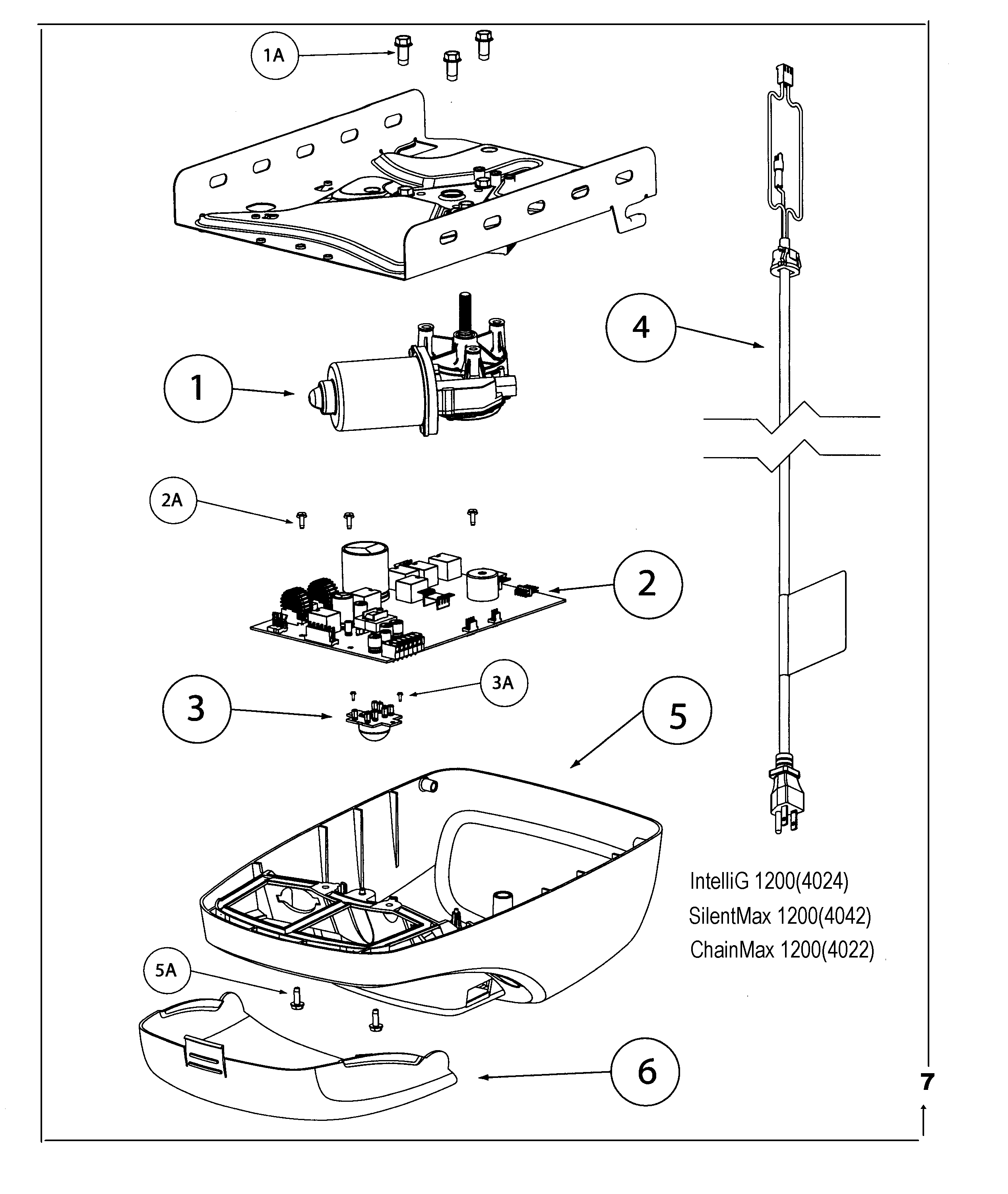 Genie 4024 head assy diagram