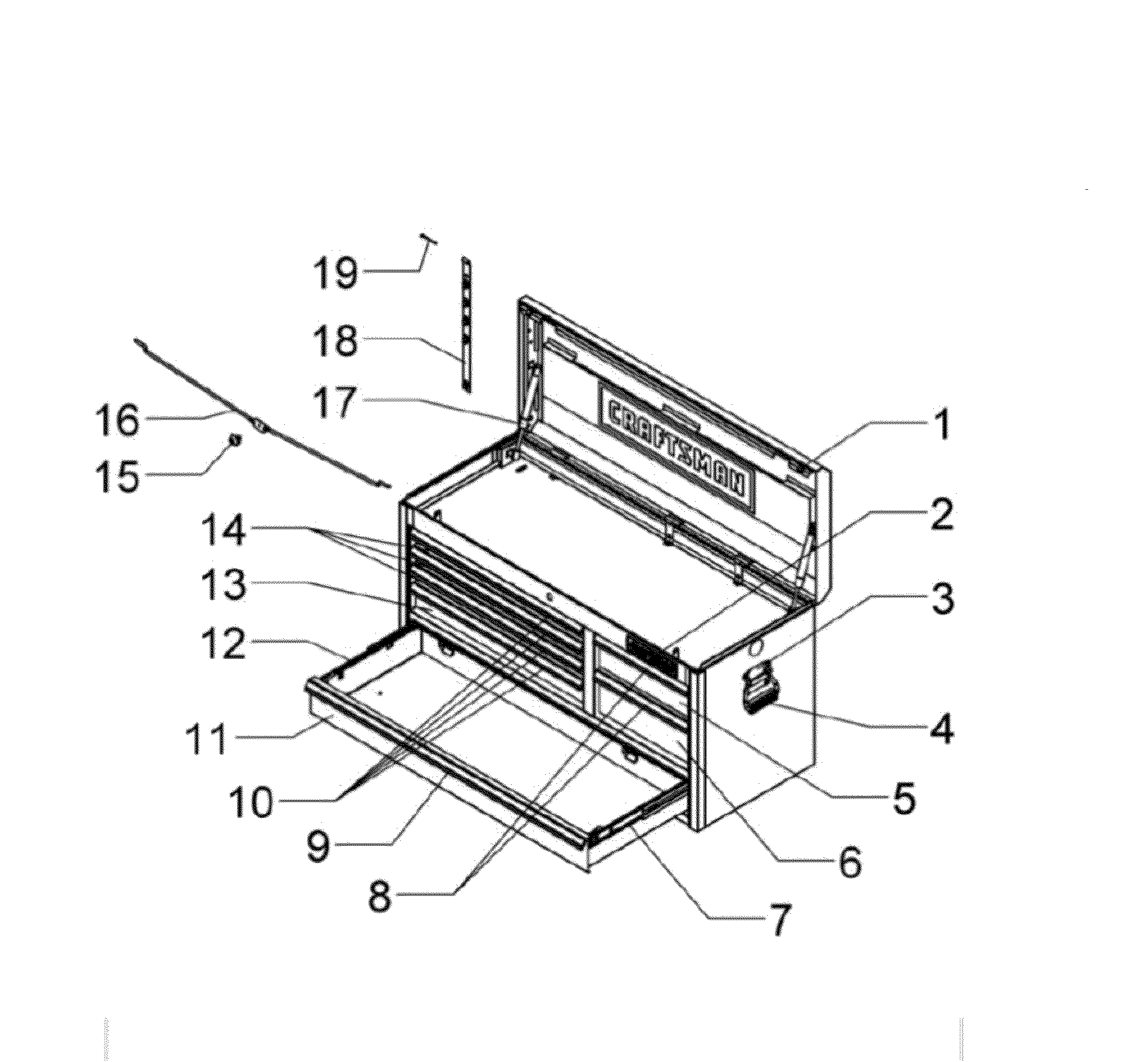 Craftsman 70640770 chest assy diagram