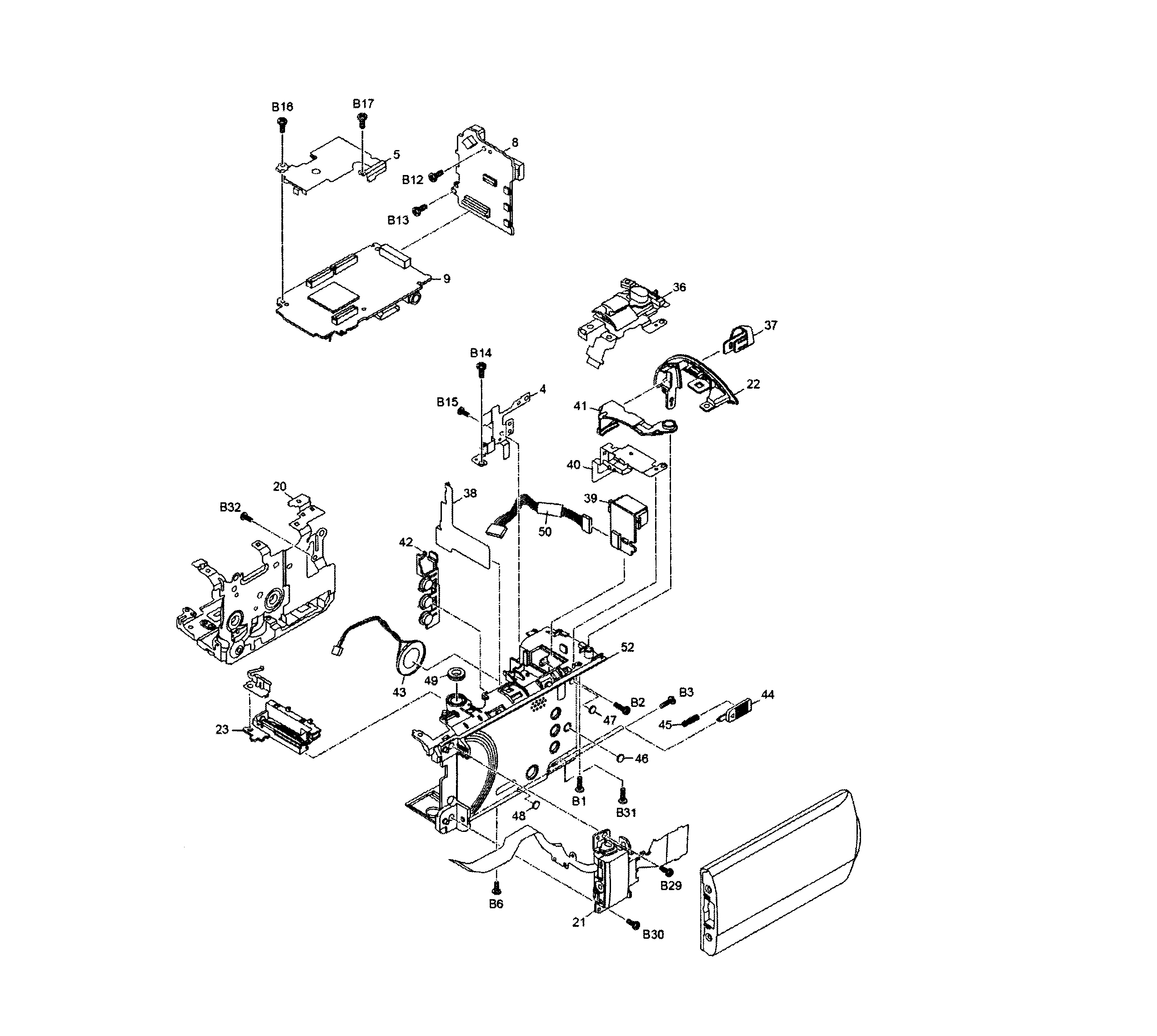 Panasonic HC-V110P frame & casing diagram