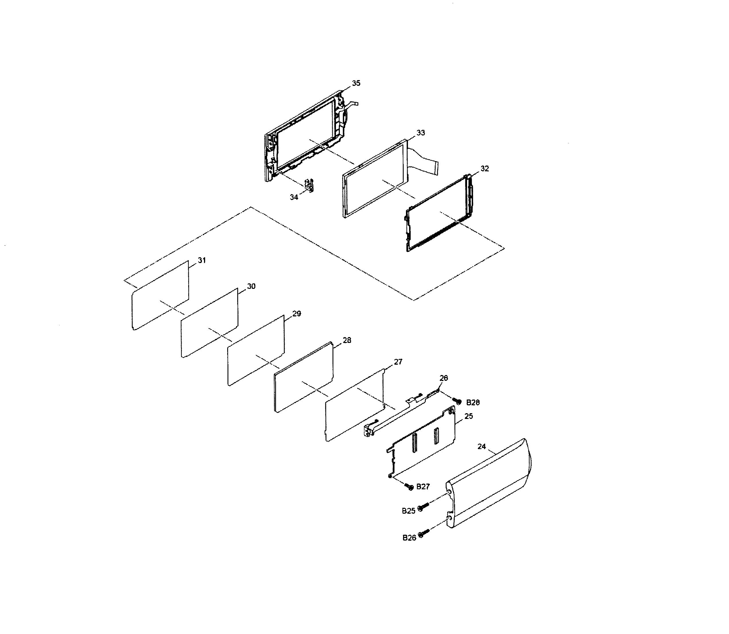 Panasonic HC-V110P lcd assy diagram