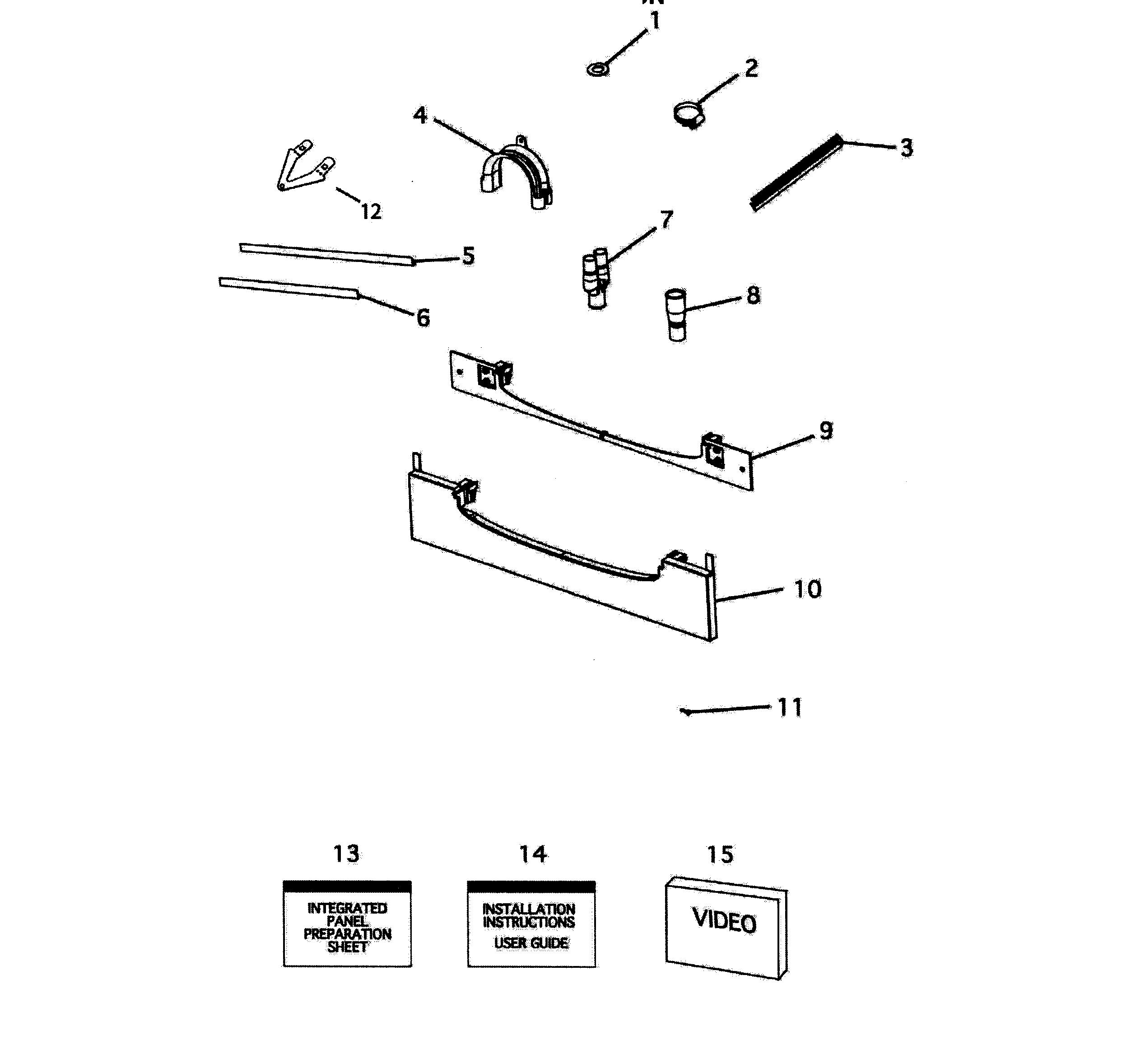 Fisher & Paykel DD603-88270 installation components diagram