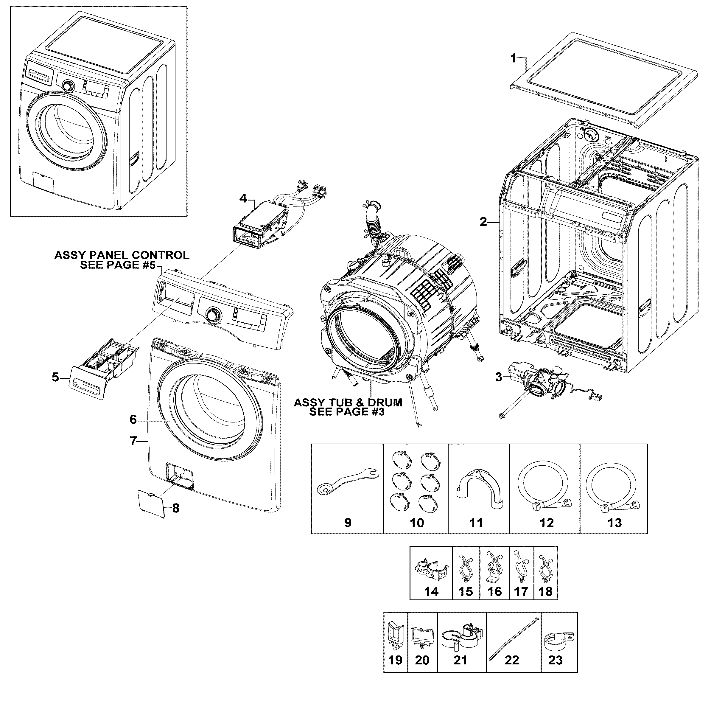 Samsung WF220ANW/XAA-02 main assy diagram