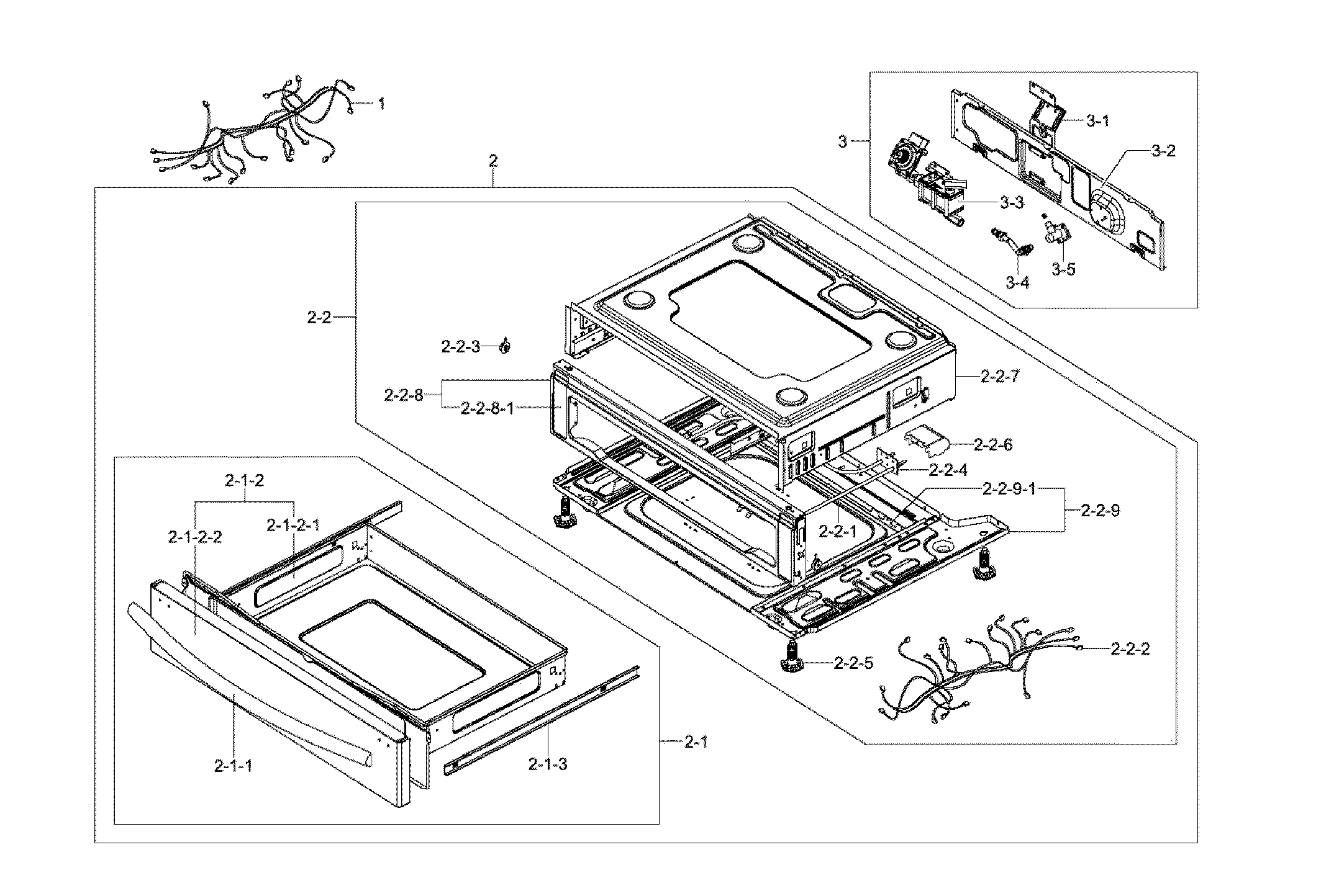 Samsung NX58F5700WS/AA-00 drawer assy diagram