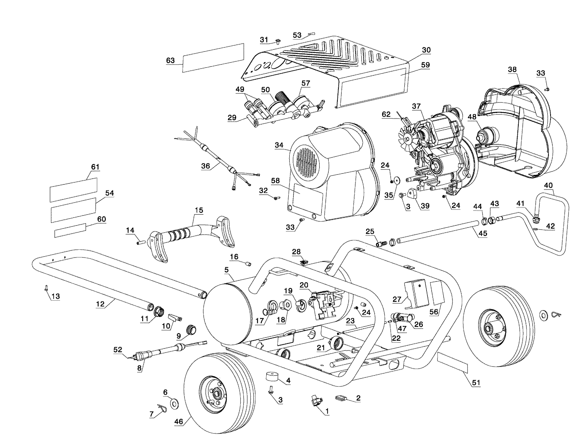 DeWalt D55146 TYPE 1 compressor assy diagram