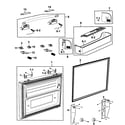 Samsung RF263AERS/XAA-00 freezer door diagram