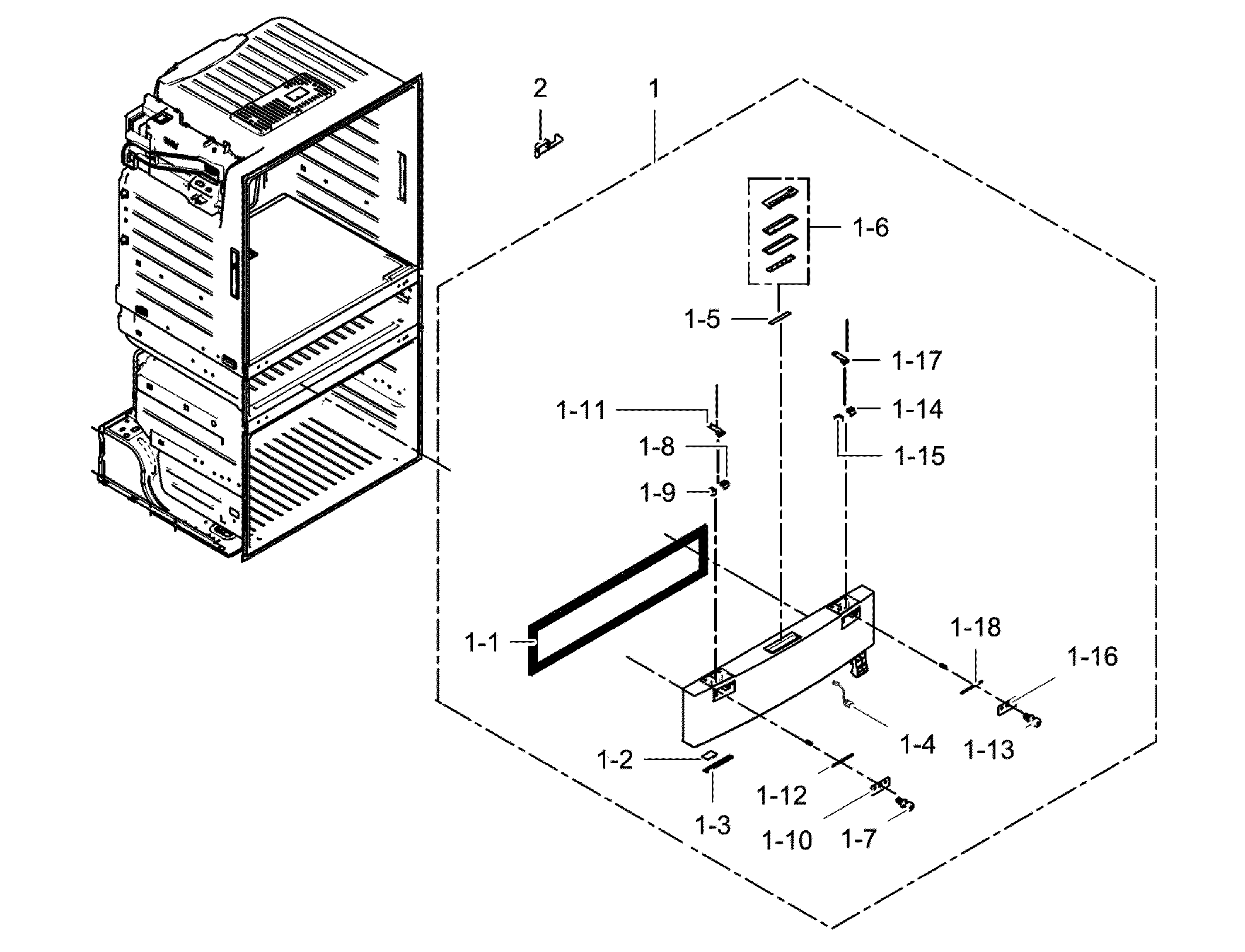 Samsung RF28HMEDBSR/AA-00 flexzone door diagram