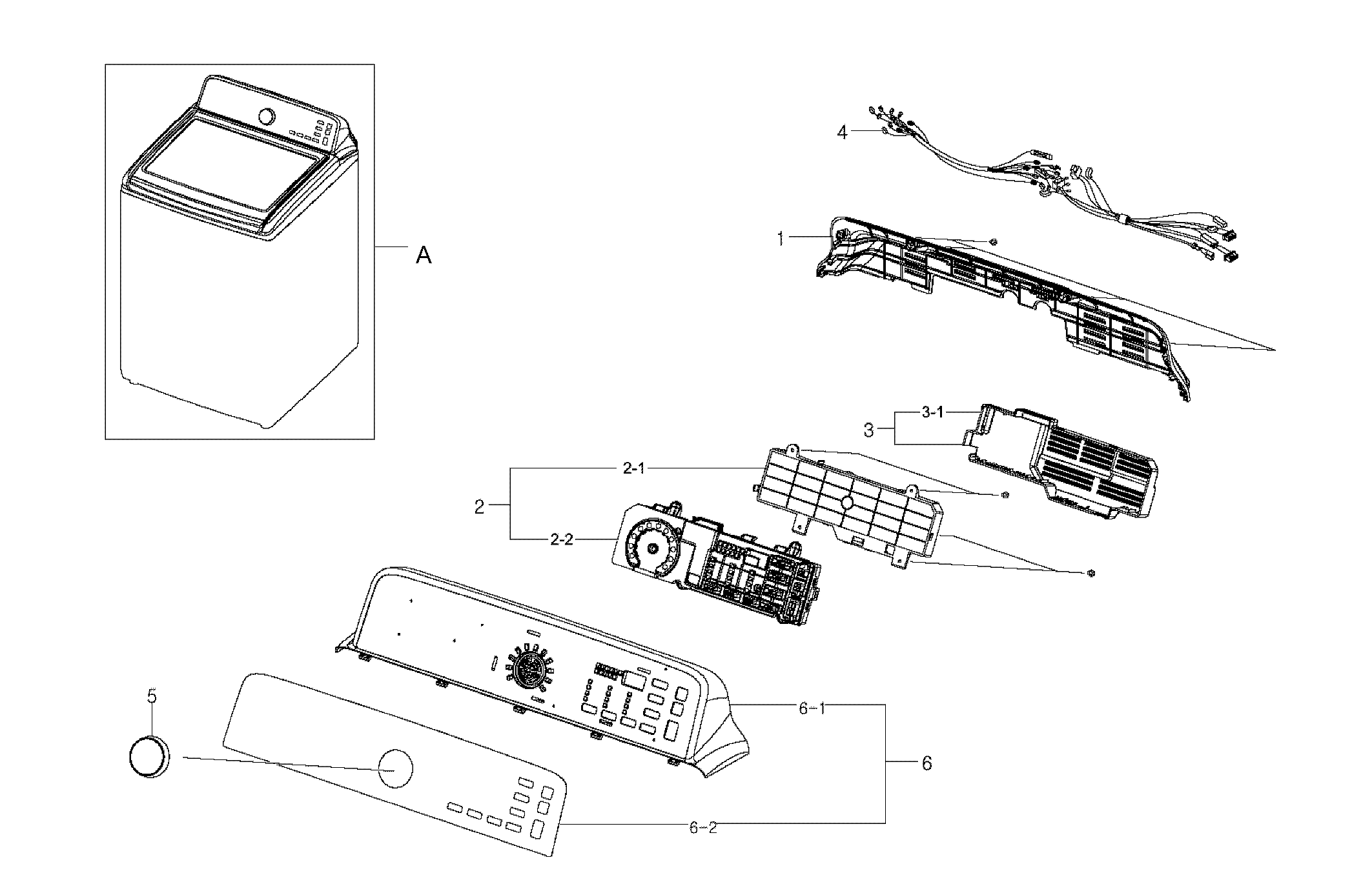 Samsung WA456DRHDSU/AA-02 control panel diagram