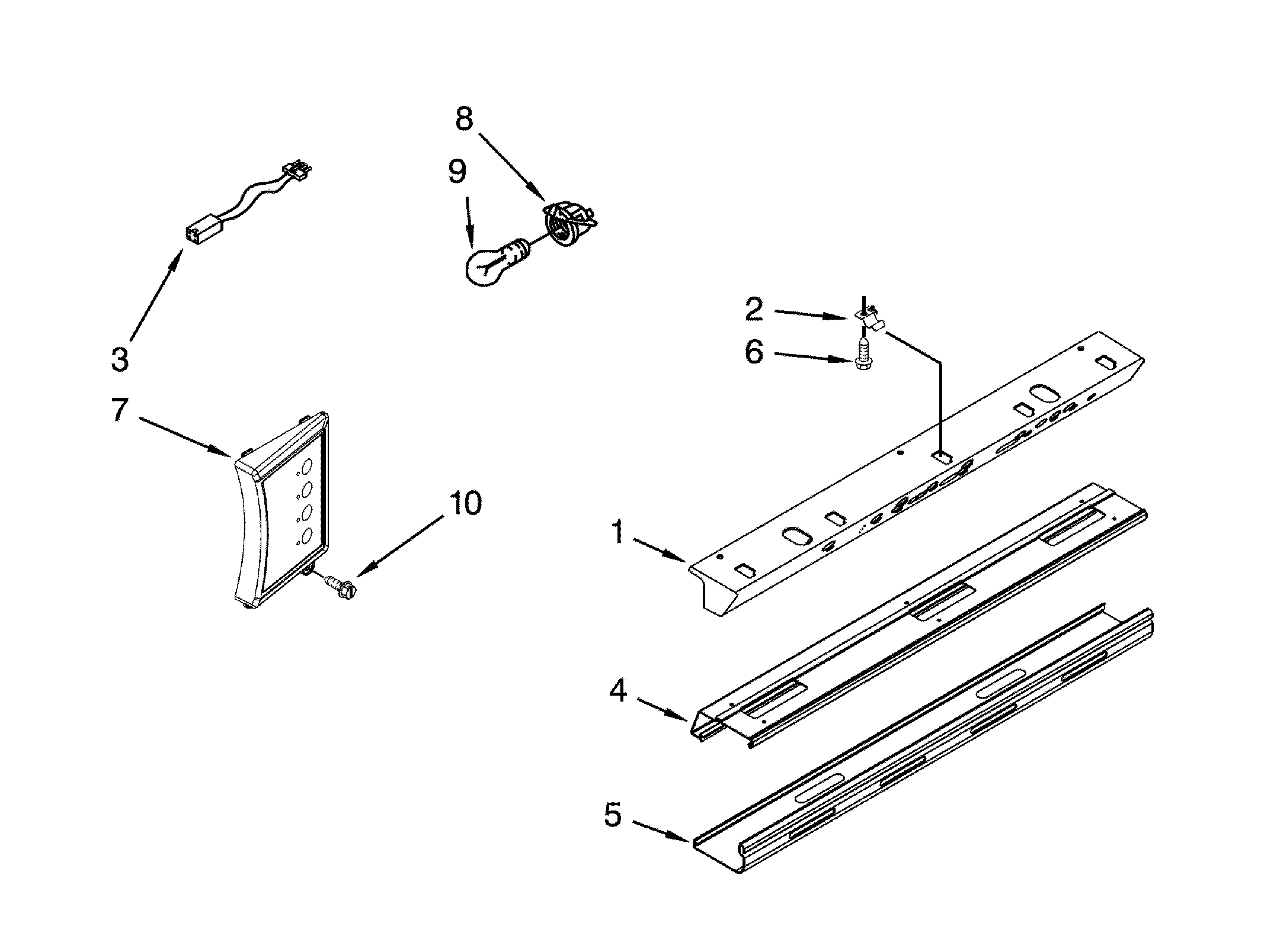 Dacor DYF48BIWS00 control panel diagram