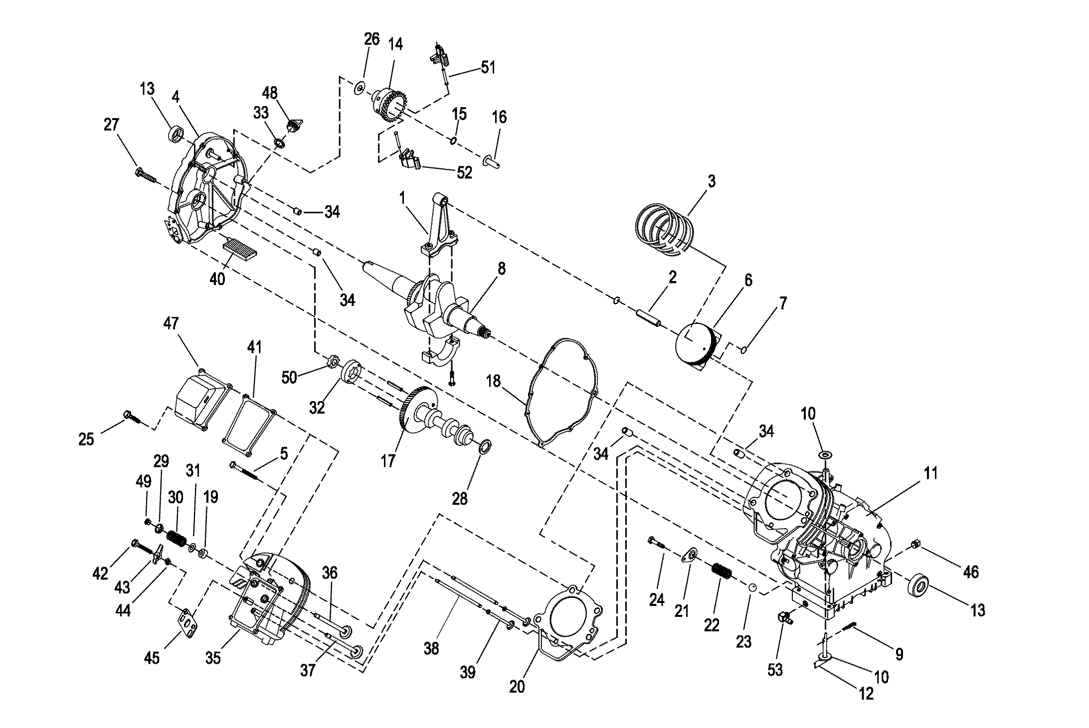 Generac 005778-2 block assy diagram