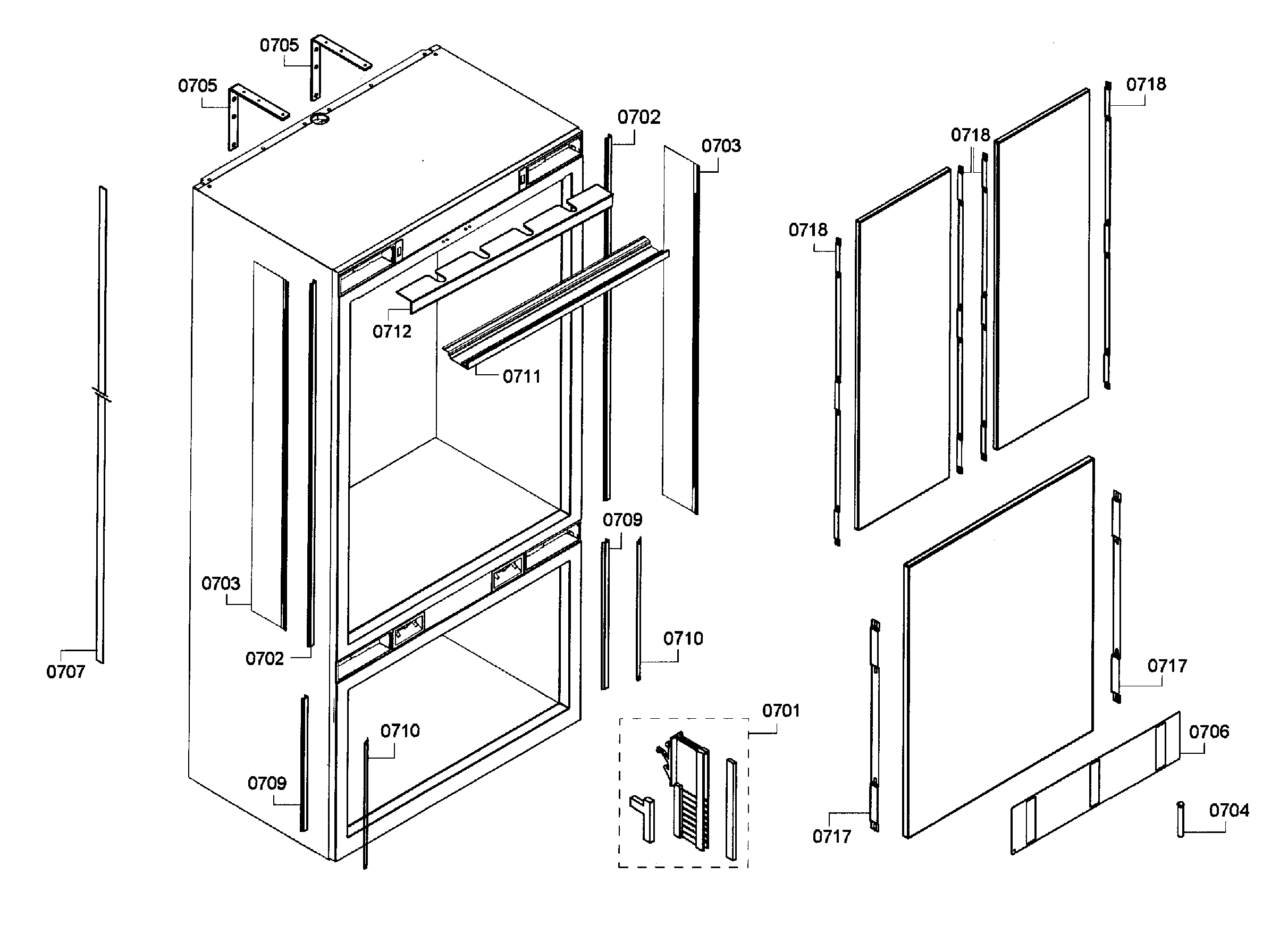 Thermador T36IT71NNP/35 trim diagram