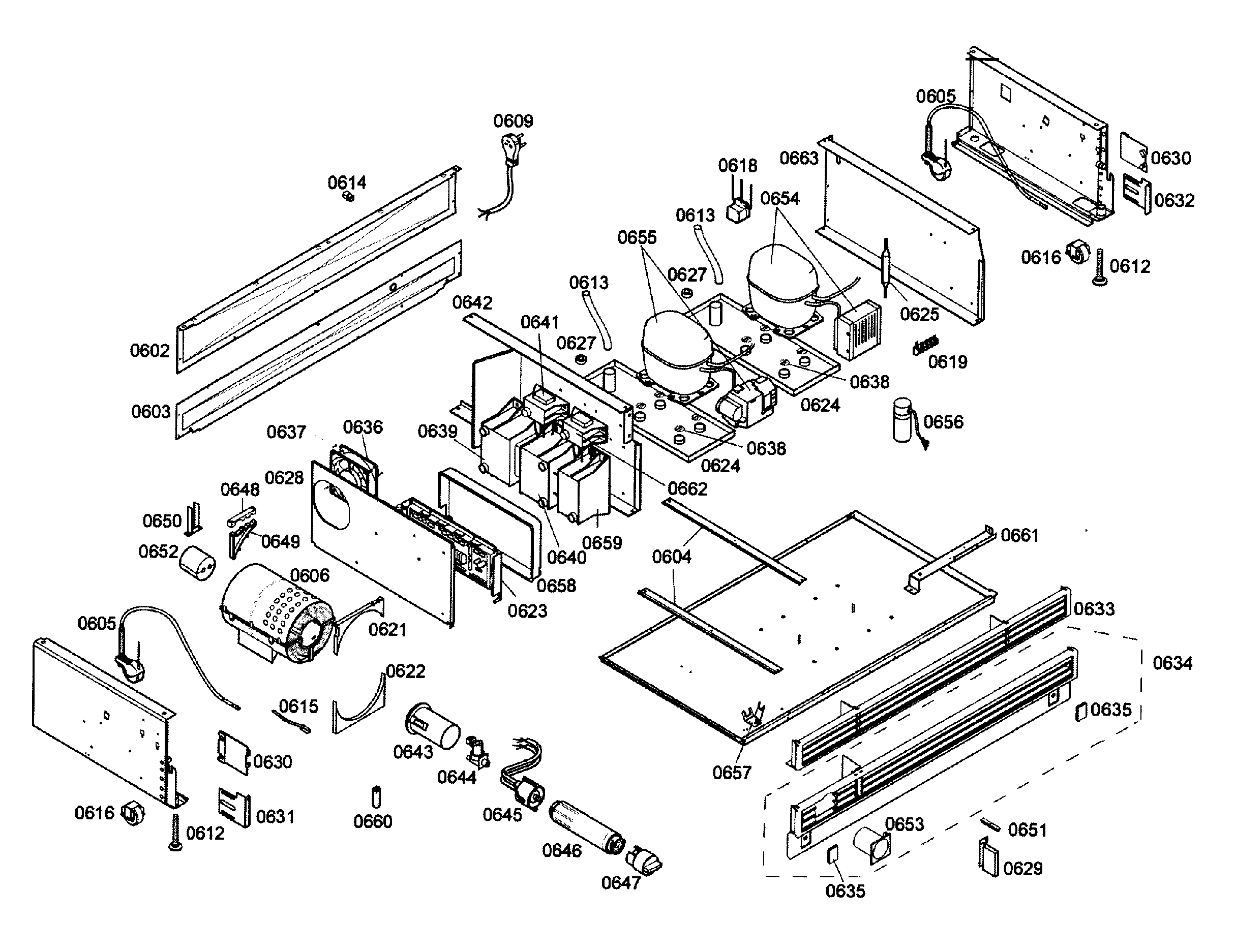 Thermador T36IT71NNP/99 compressor diagram