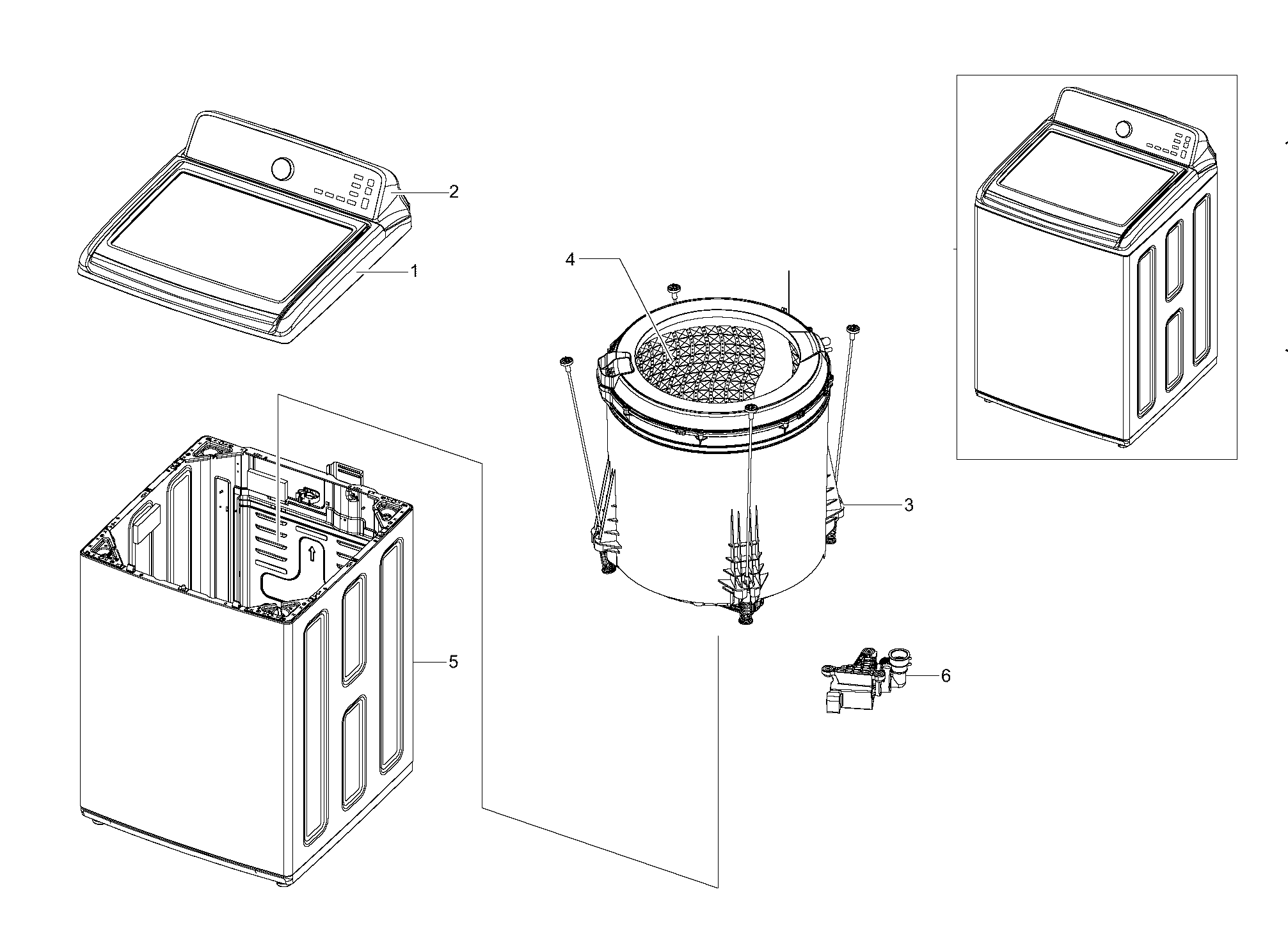 Samsung WA422PRHDWR/AA-00 main assy diagram