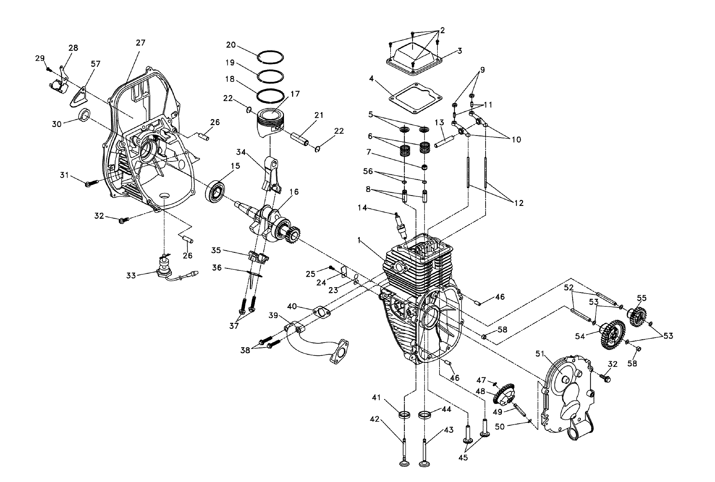 Generac IX2000-5793-0 engine diagram