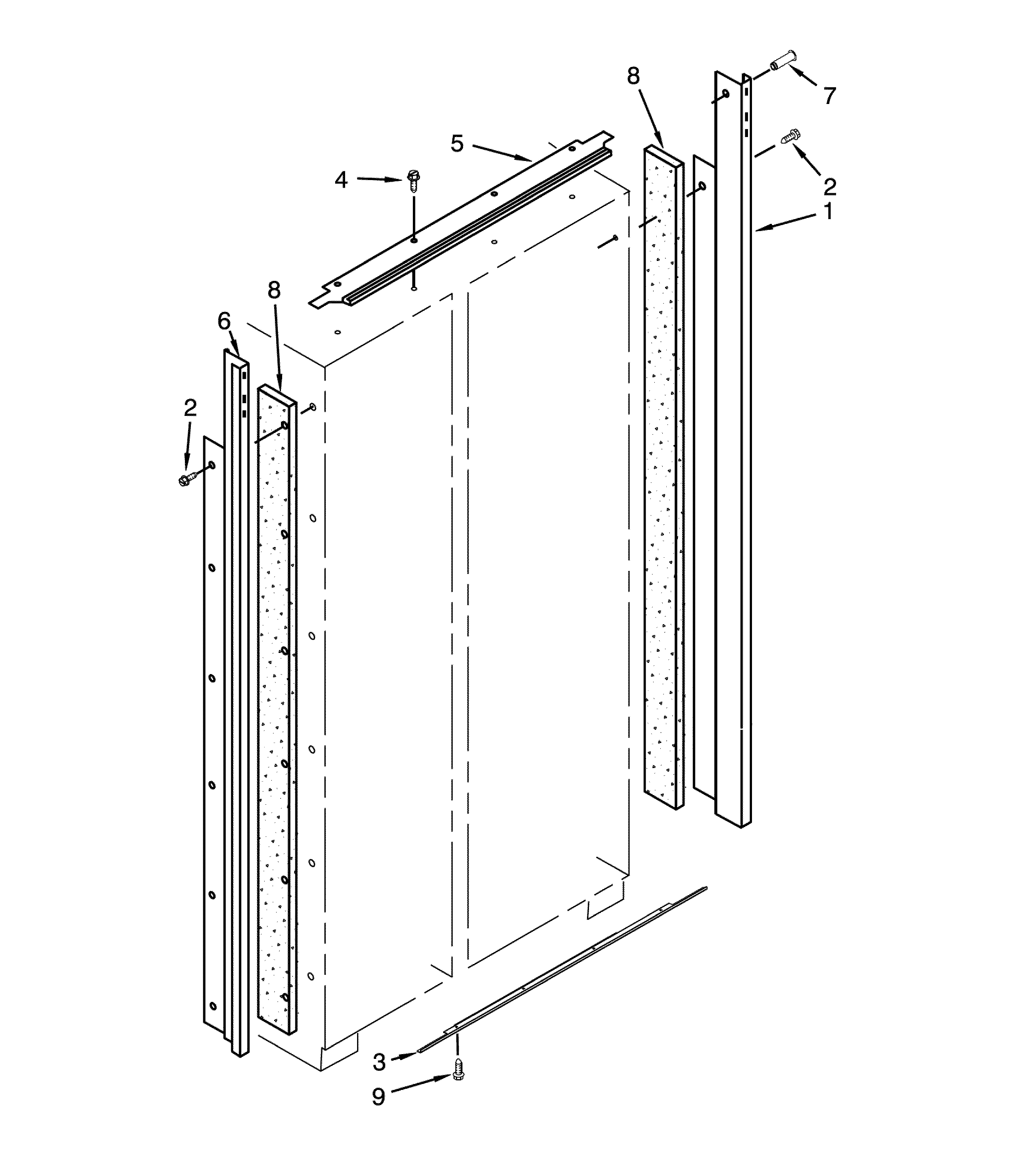 Dacor DYF42BNDI00 cabinet trim diagram