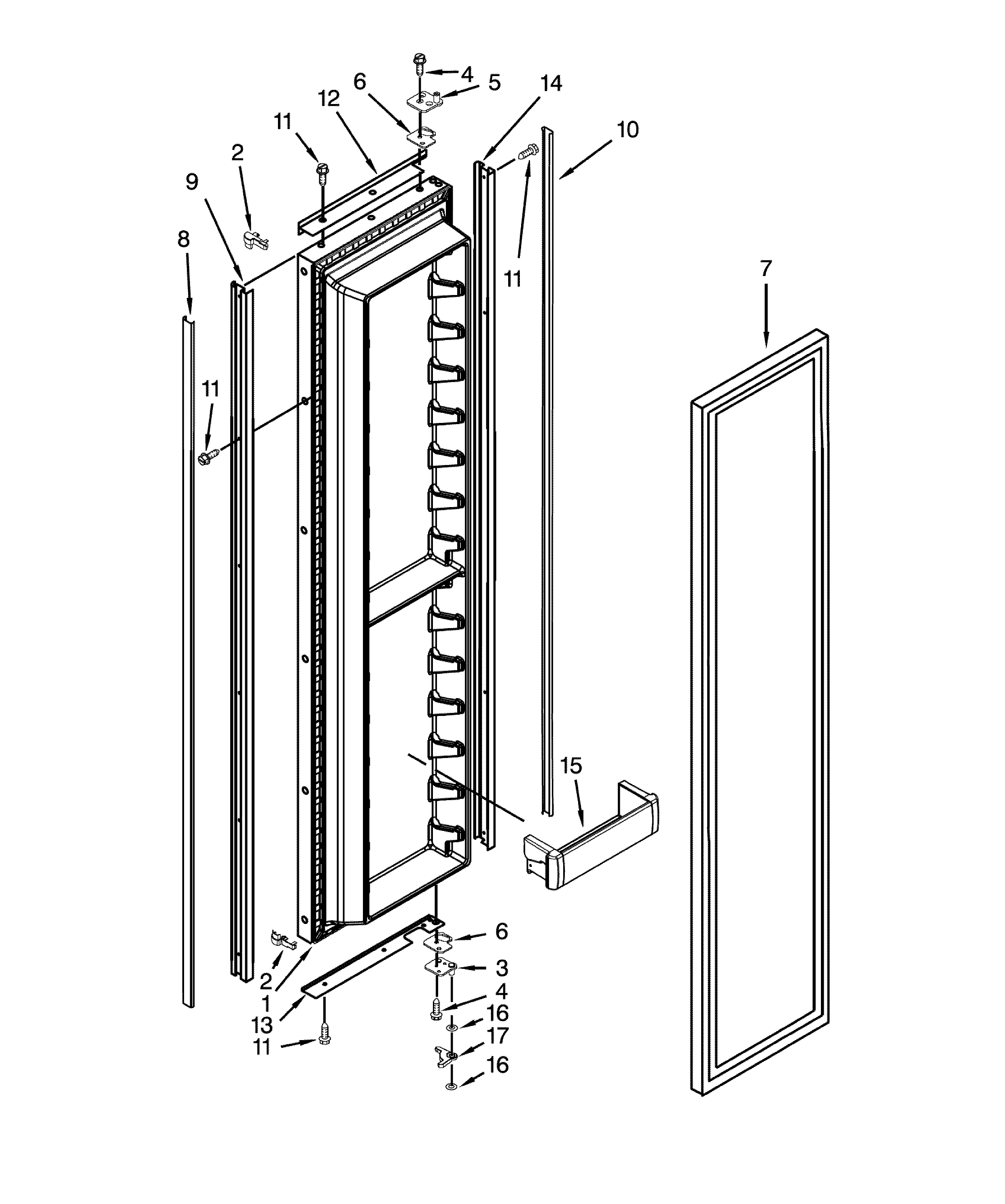 Dacor DYF42BNDI00 fre door parts diagram