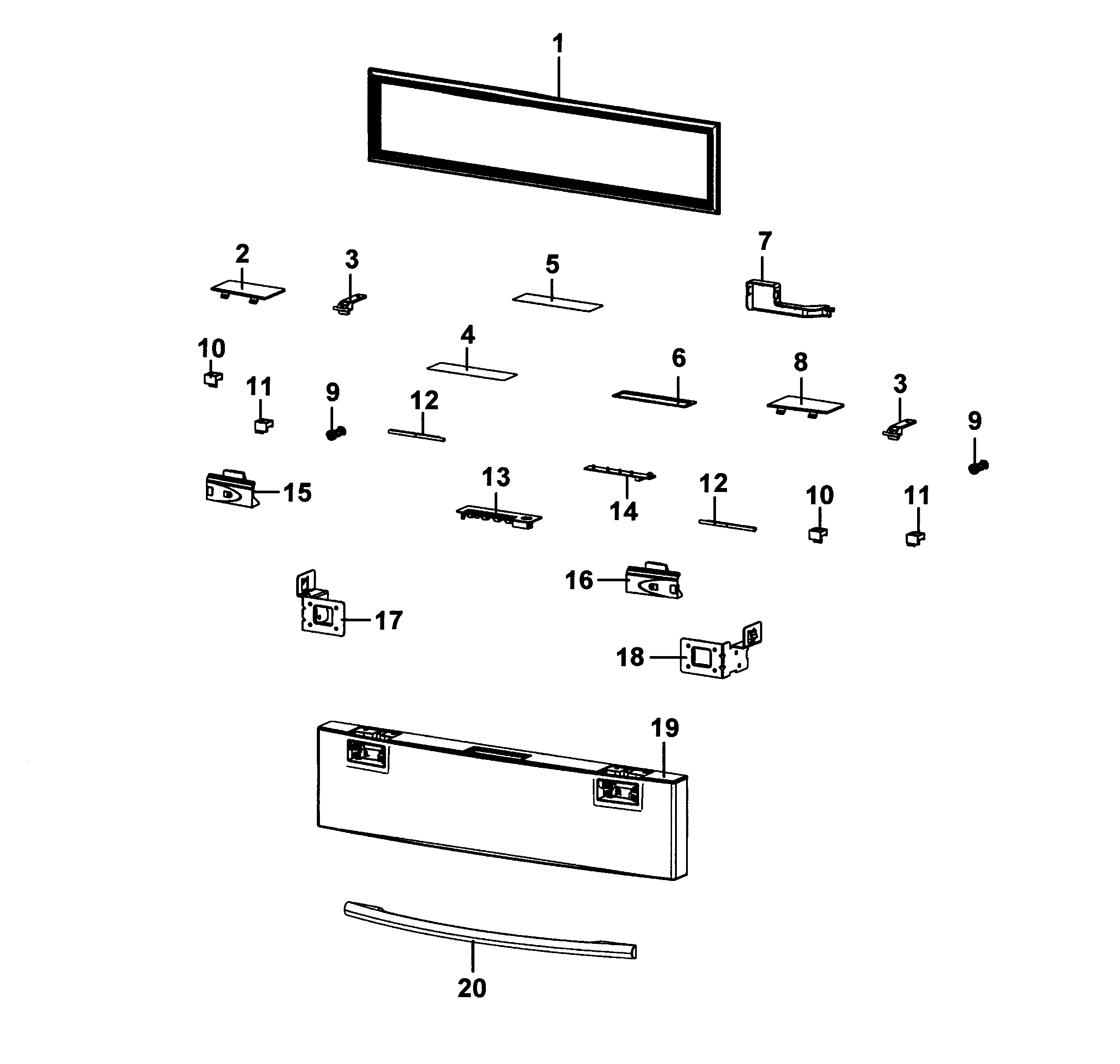 Samsung RF4287HAPN/XAA-00 flexzone door diagram
