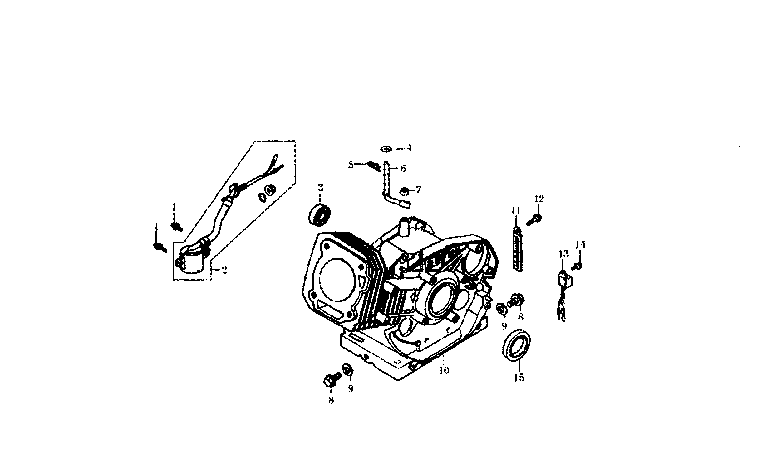 Generac LP5500-6001-0 crankcase diagram