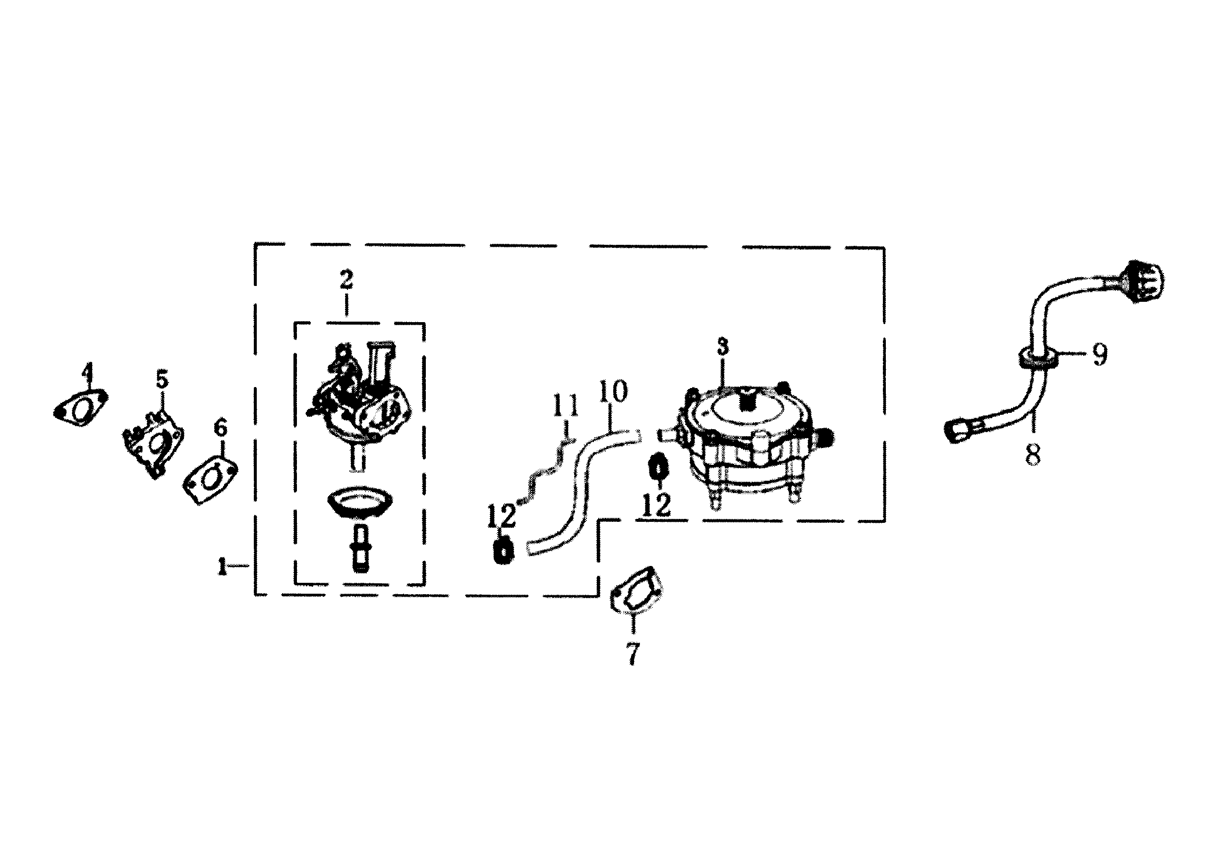 Generac LP5500-6001-0 carburetor diagram