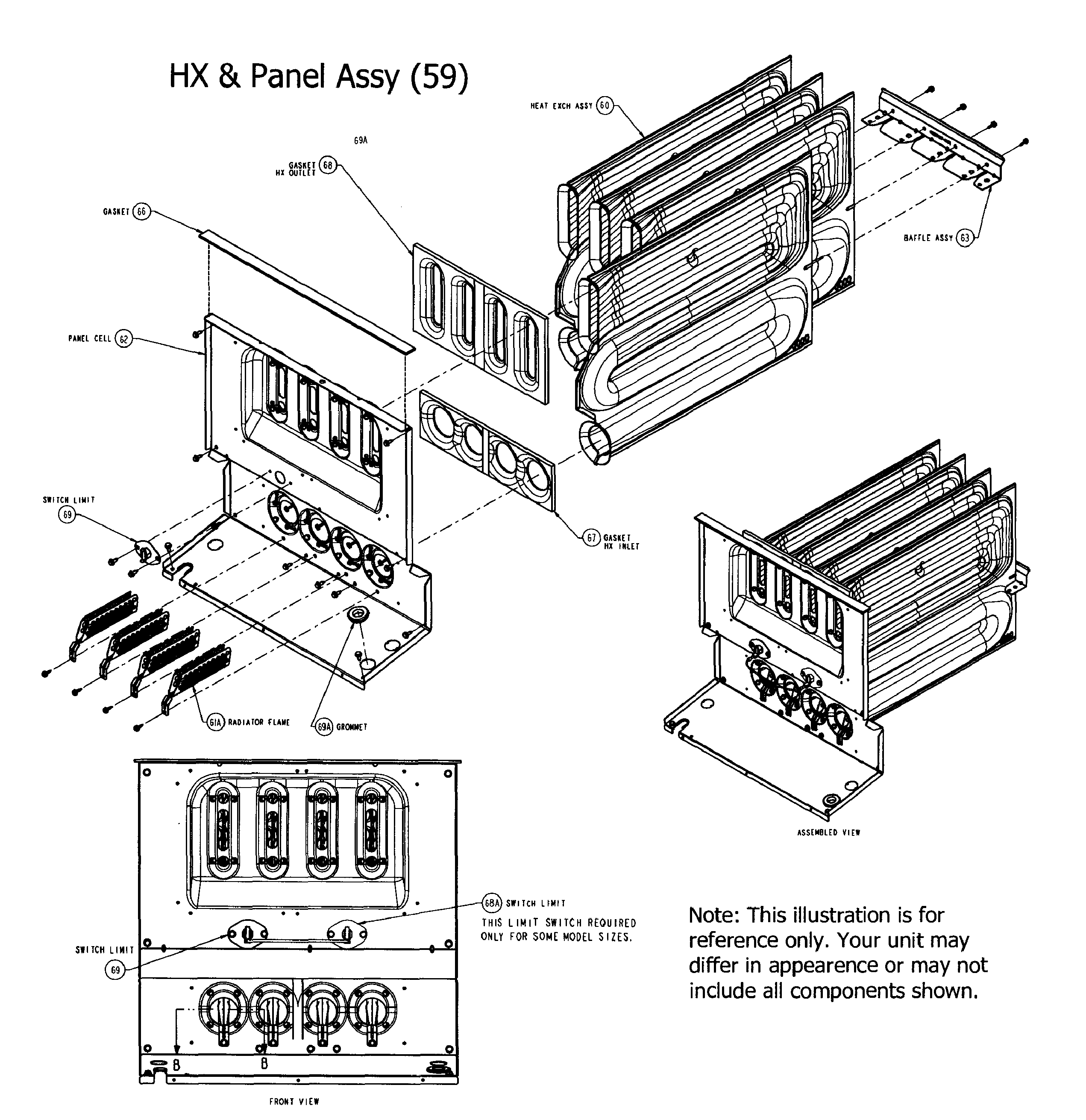 Carrier 58CVA070---10112 hx & panel diagram
