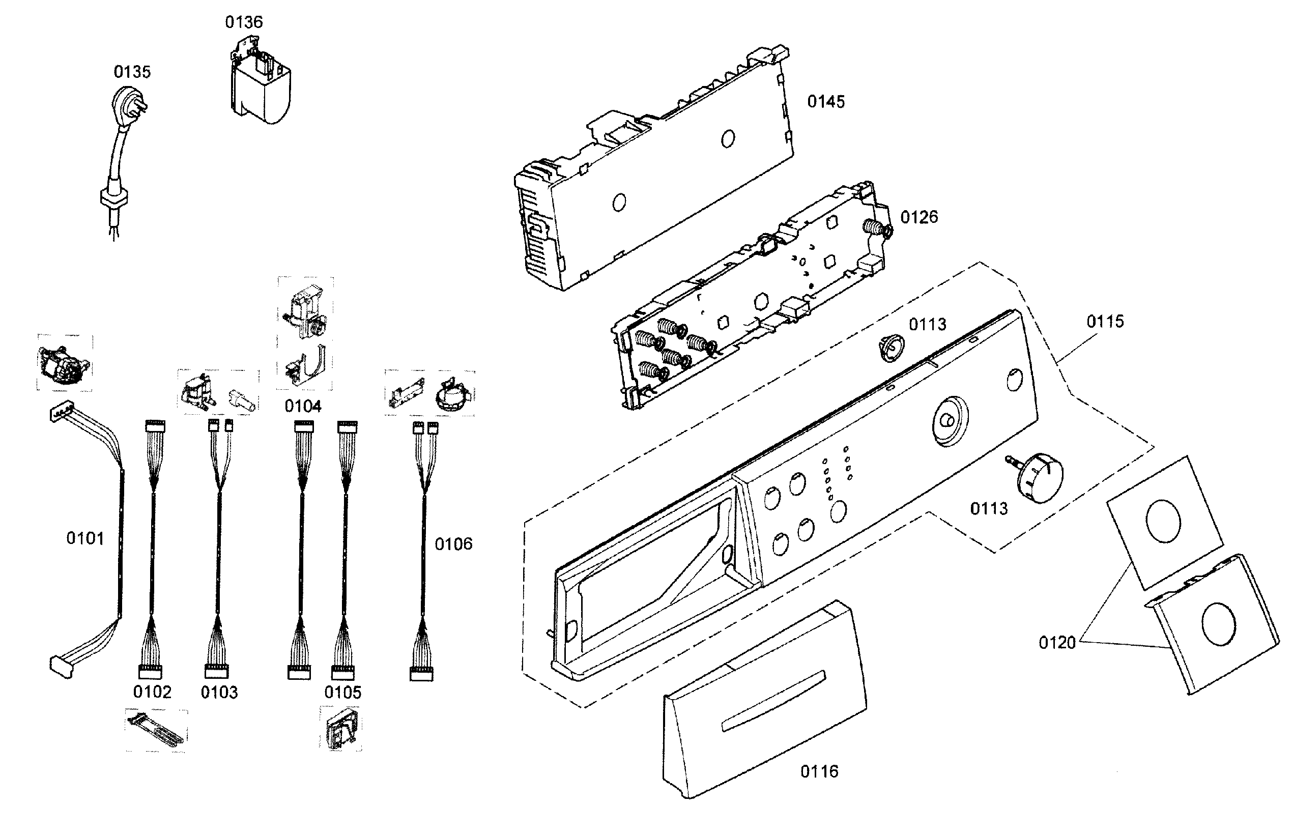 Bosch WAS20160UC/38 control panel diagram