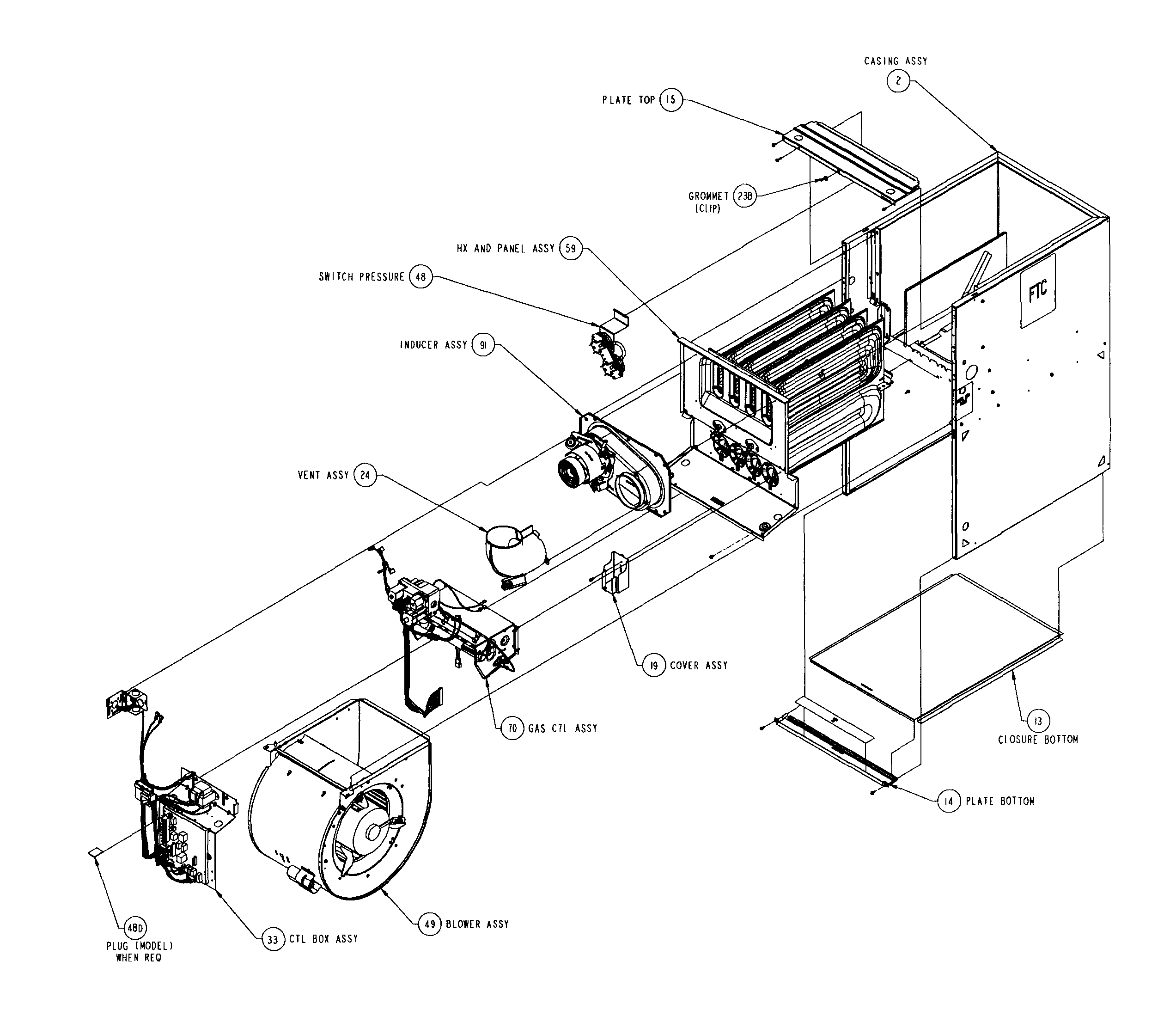 Carrier 58CVA070---11112 cabinet 1 diagram
