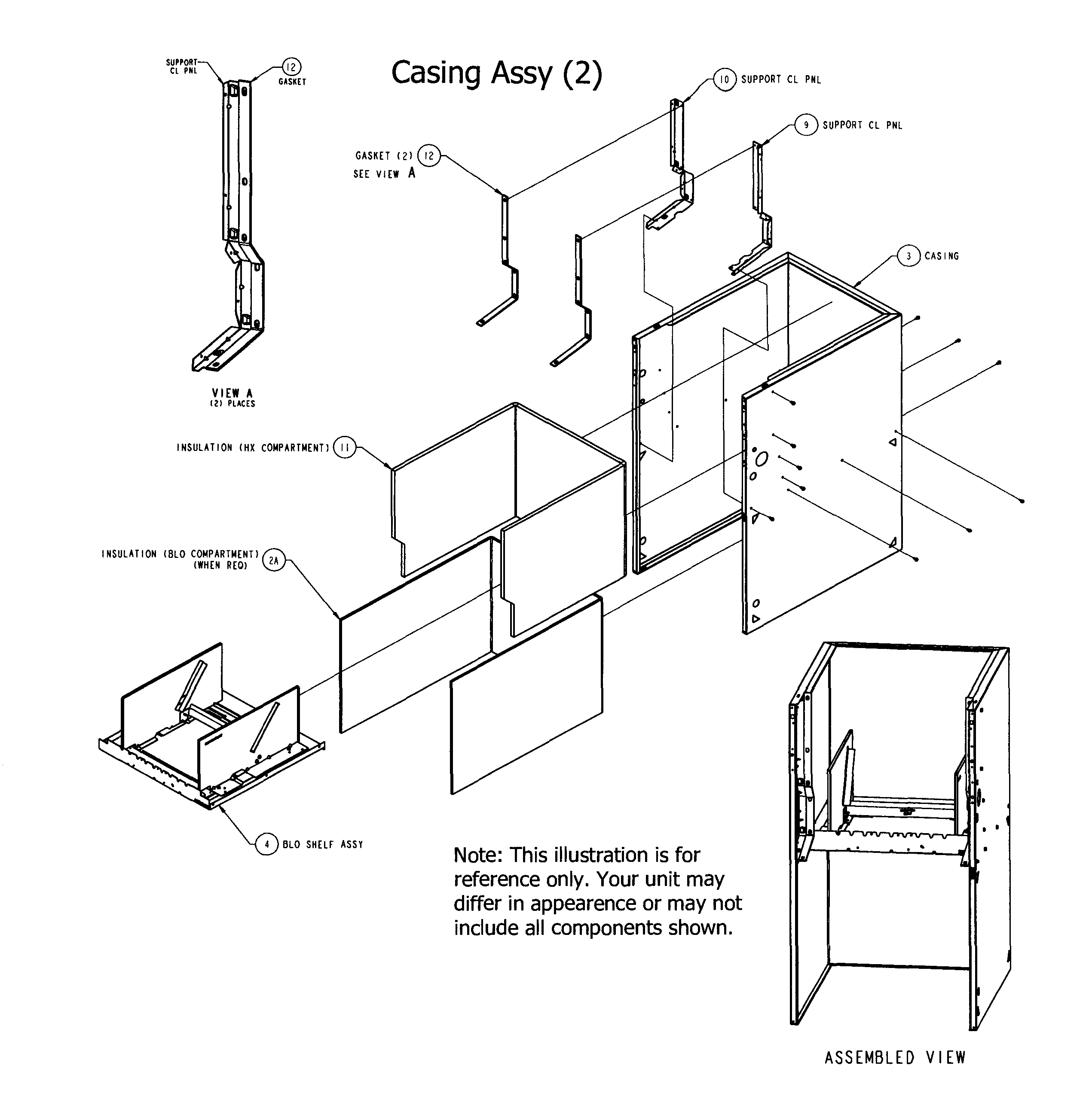 Carrier 58CVA070---11112 casing diagram