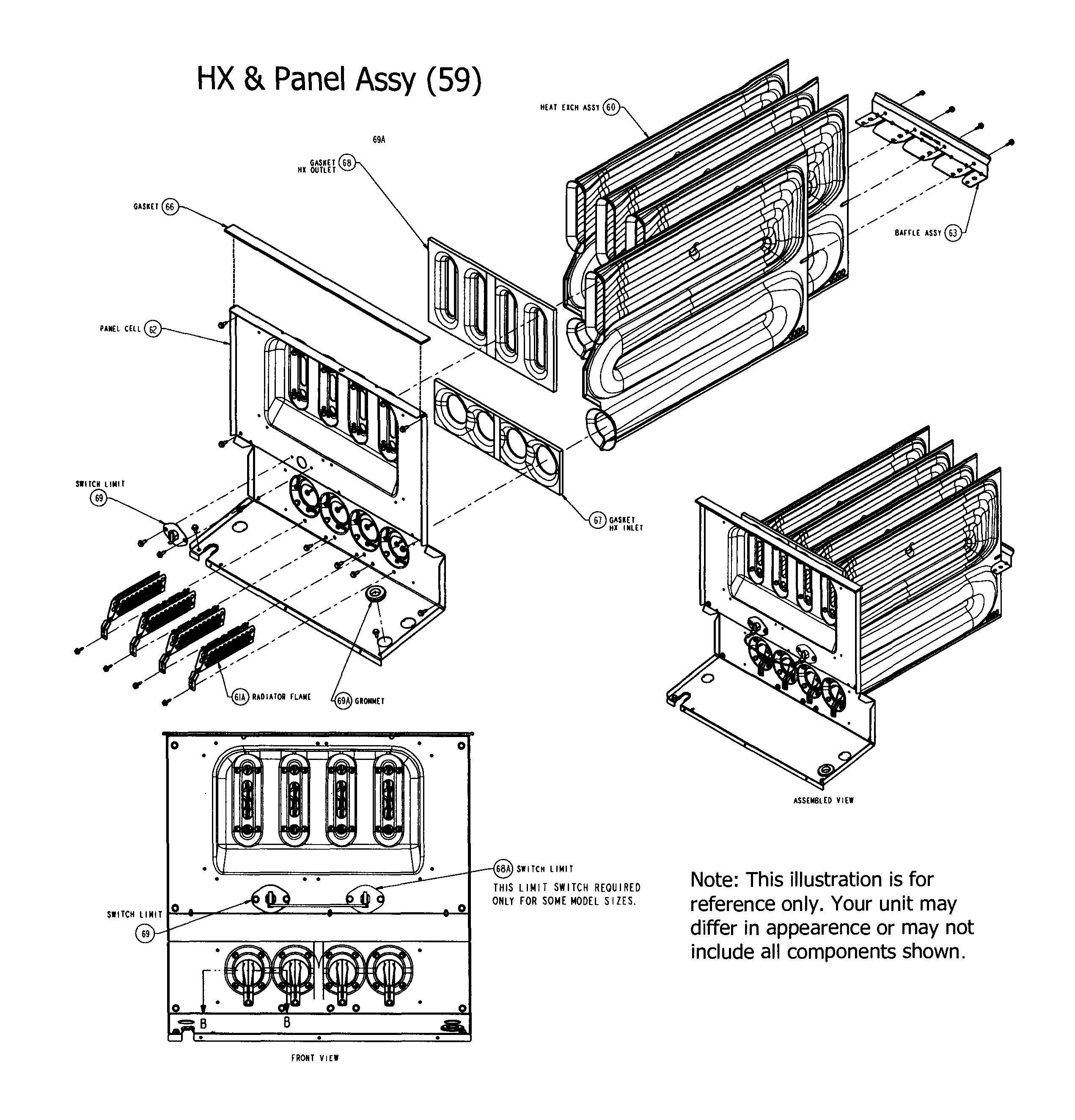 Carrier 58CVA070---11112 hx & panel diagram