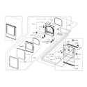 Samsung DV45H7000EW/A2-00 frame front & door diagram