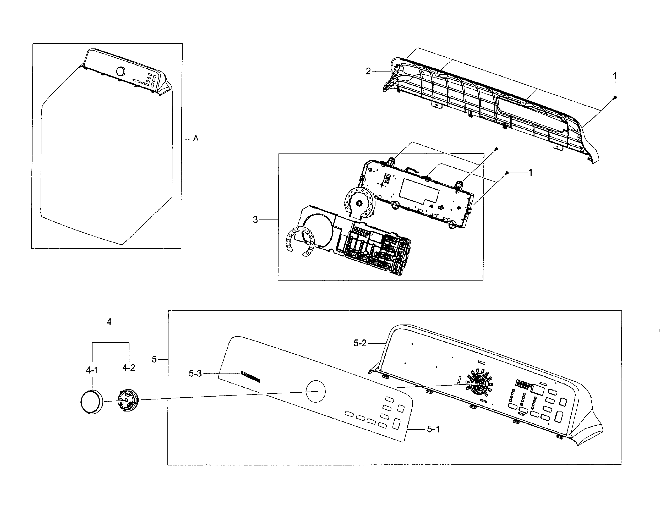 Samsung DV45H7000GW/A2-00 control panel diagram