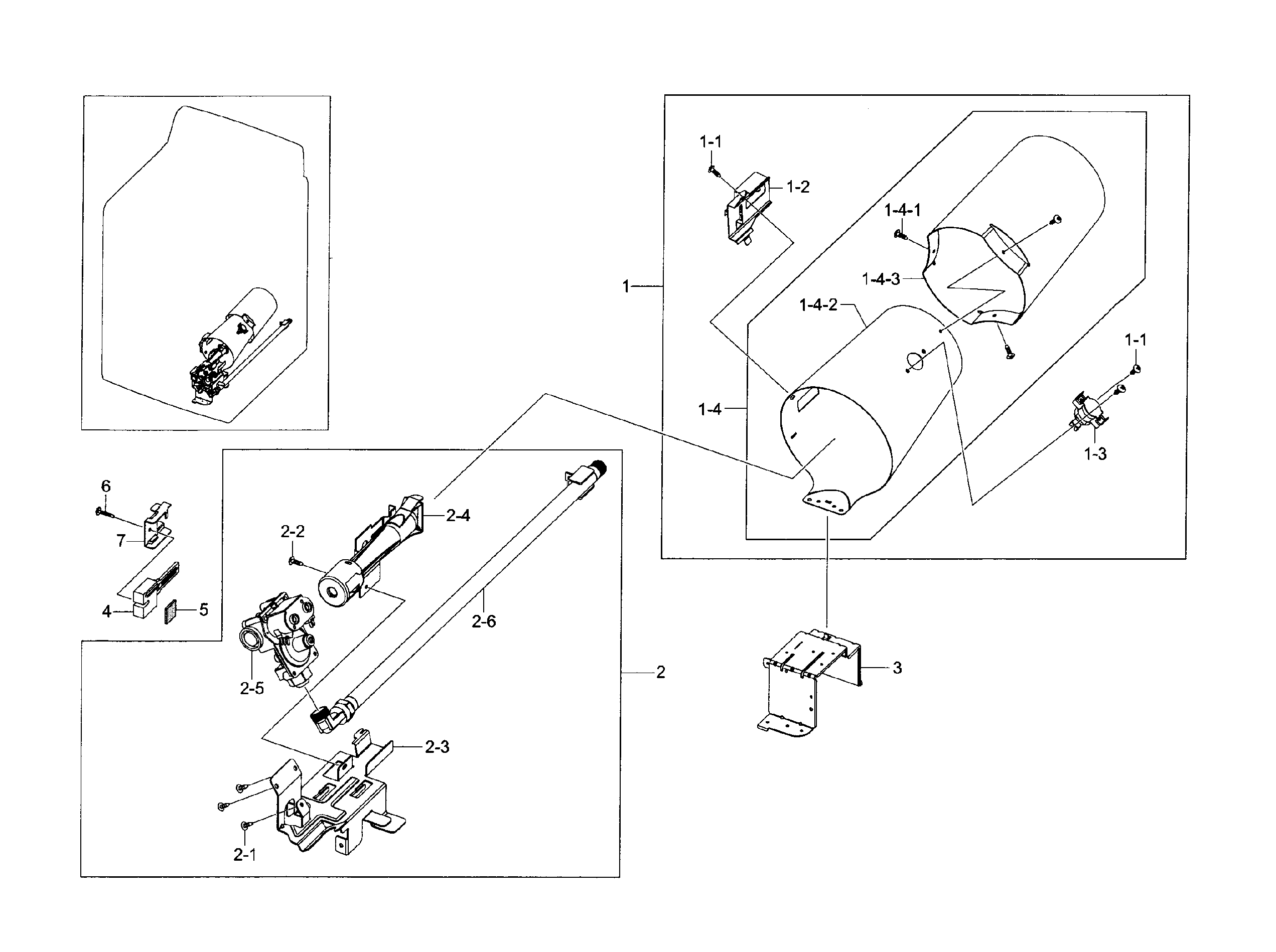 Samsung DV45H7000GW/A2-00 duct heater-gas diagram