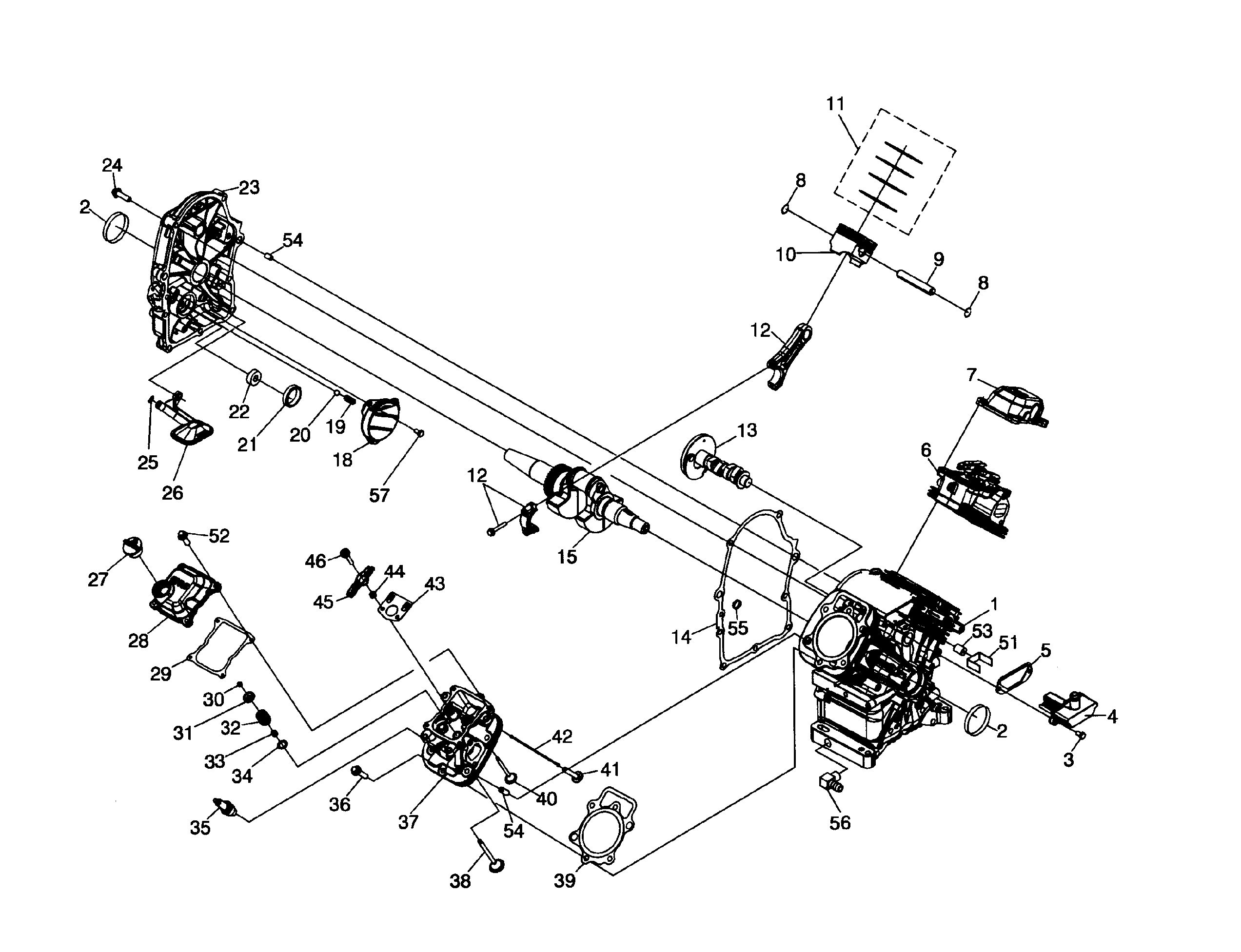 Generac 006437-0 engine 1 diagram