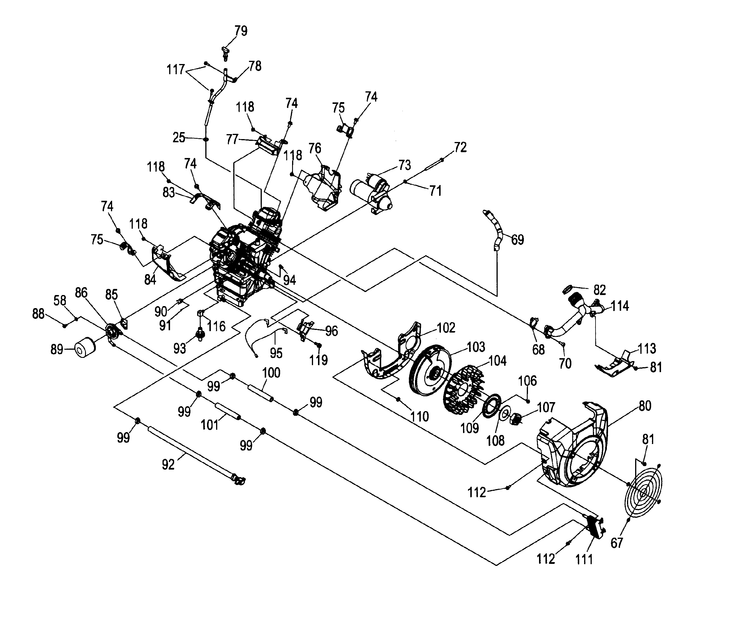 Generac 006437-0 engine 2 diagram