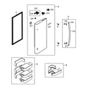 Samsung RF23HCEDBBC/AA-00 refrigerator door r diagram