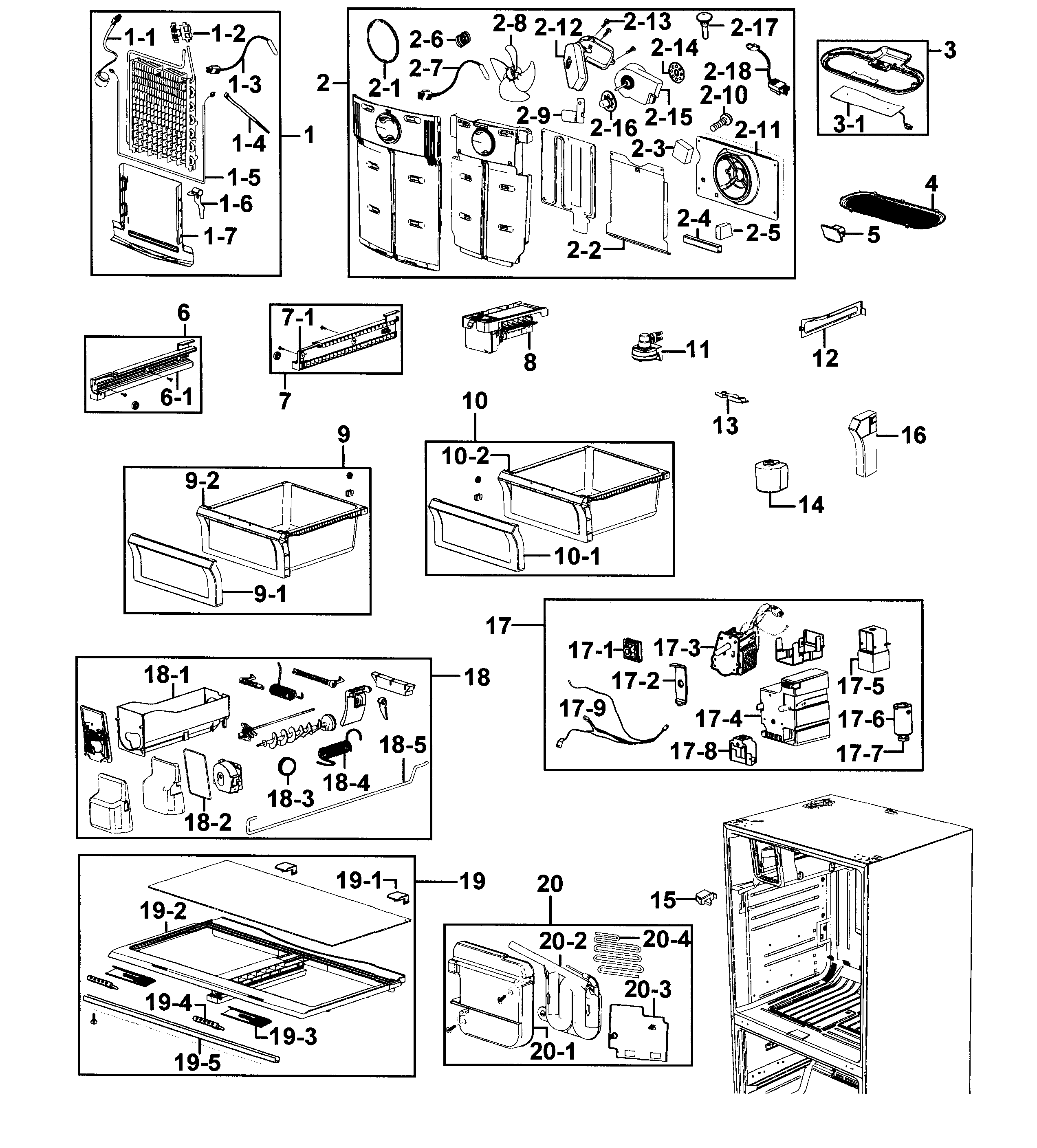 Samsung RF26XAZRS/XAA-00 refrigerator diagram