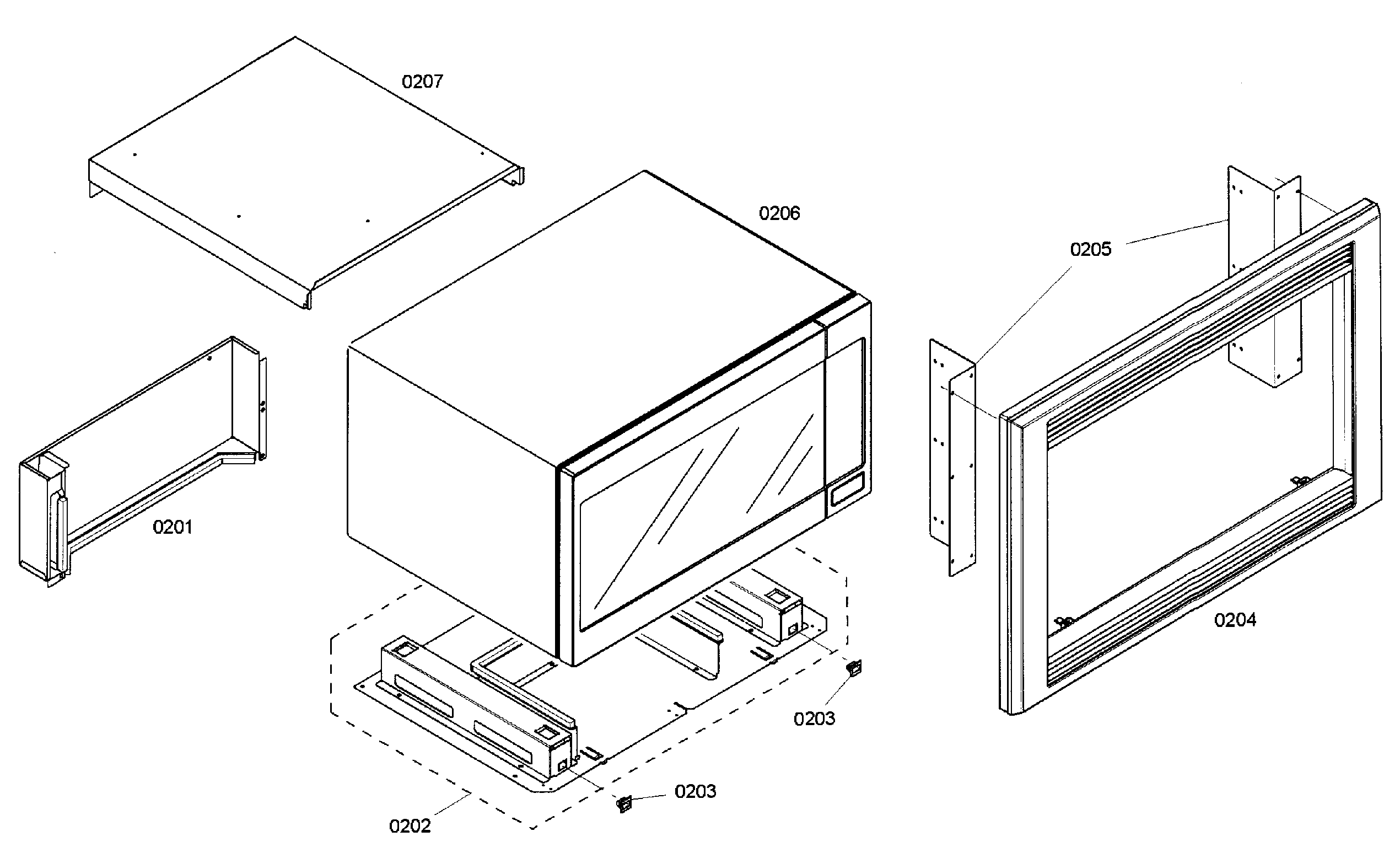Thermador POM301/02 micro frame diagram