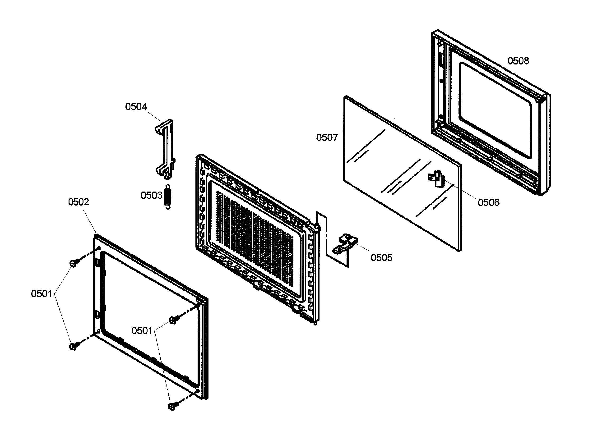 Thermador POM301/02 micro door diagram