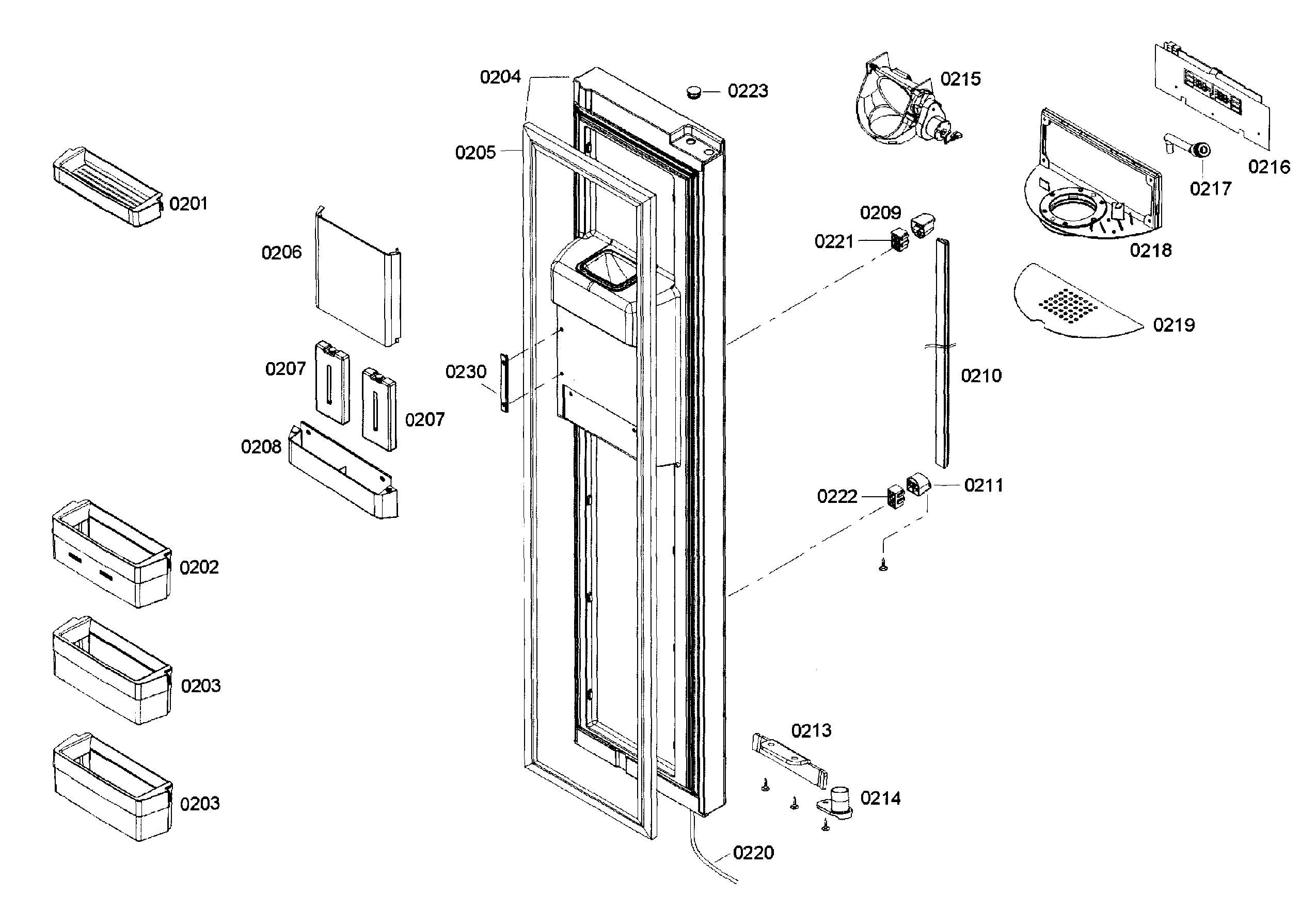 Bosch B22CS50SNS/04 door 1 diagram