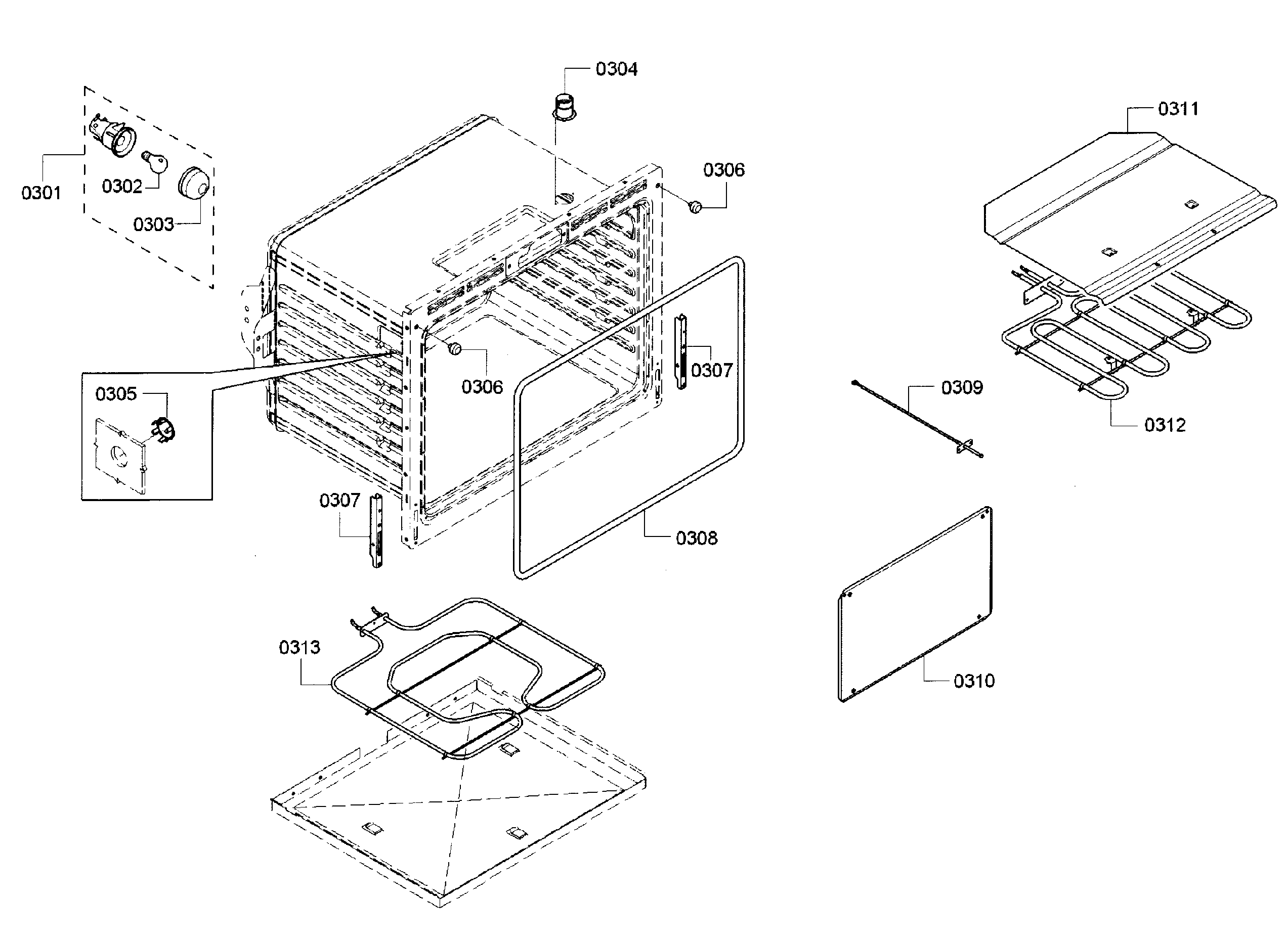 Bosch HBL5351UC/01 cavity diagram