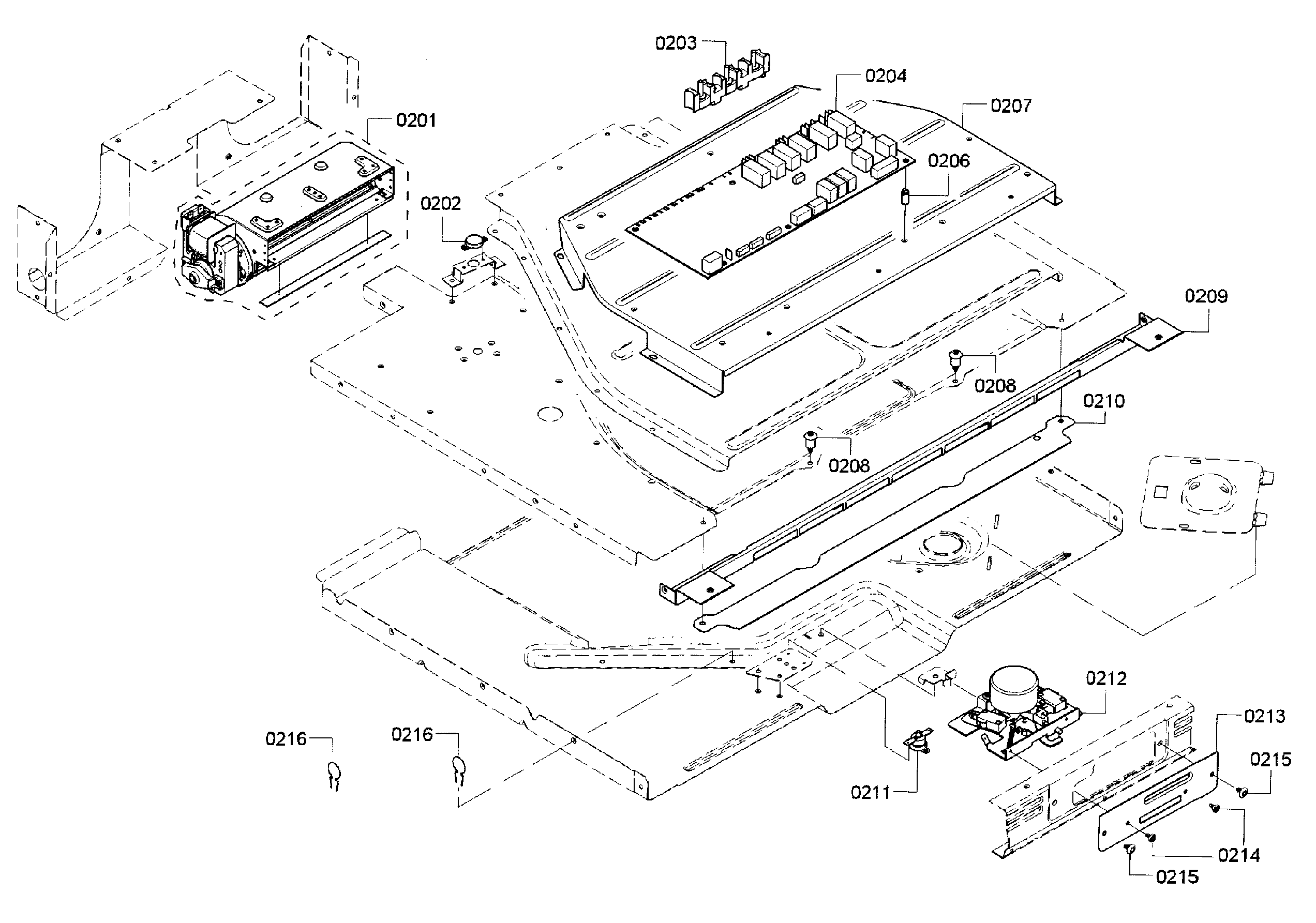 Bosch HBL5451UC/01 pcb assy diagram
