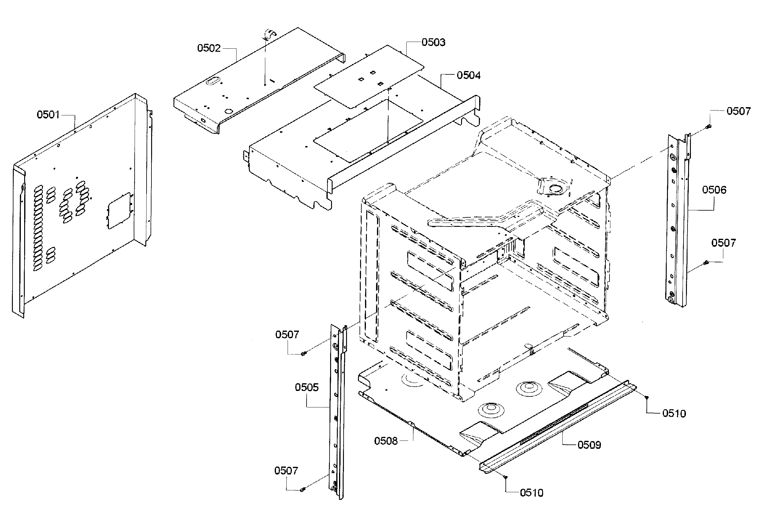 Bosch HBL5451UC/01 cabinet diagram