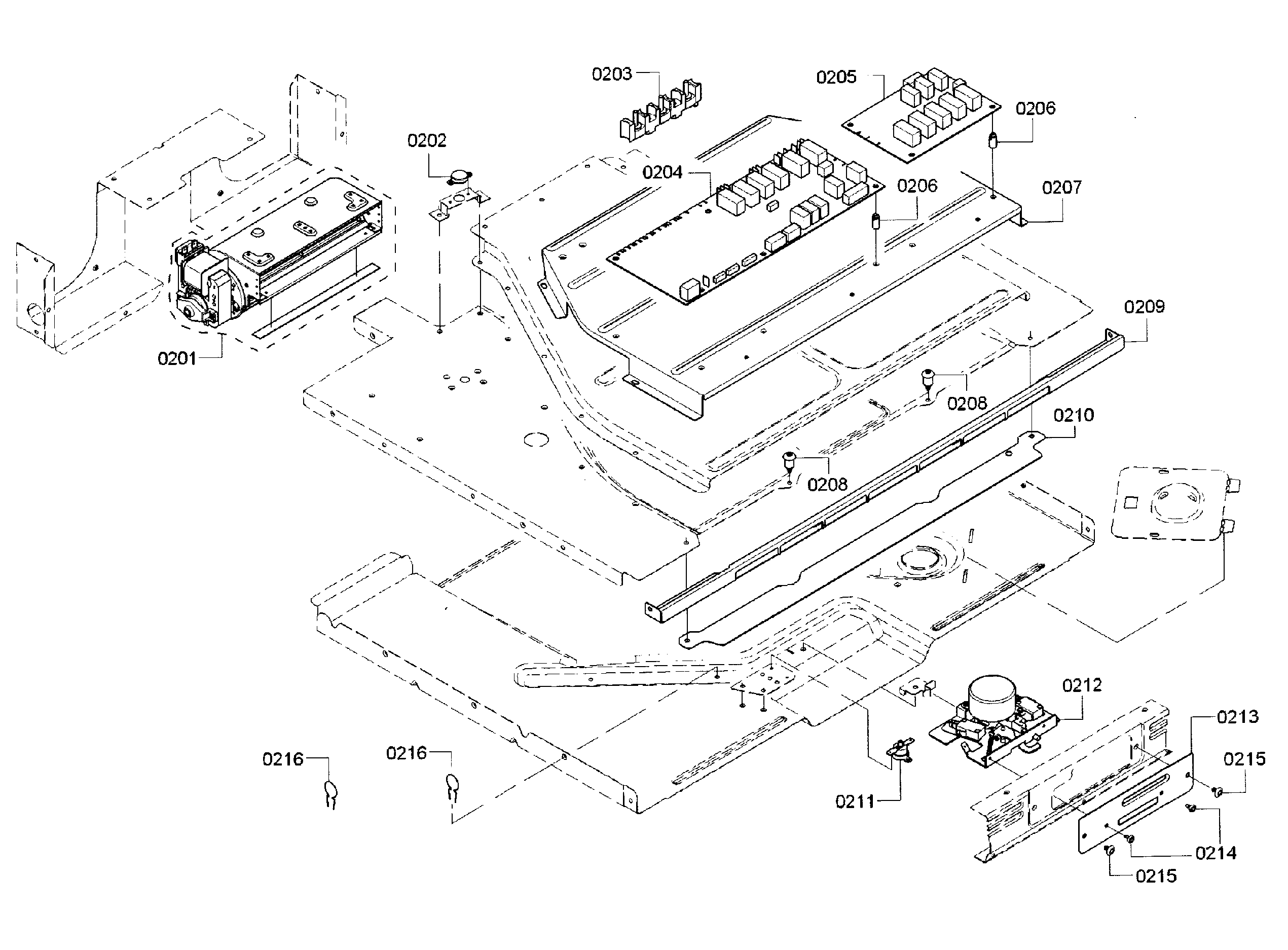 Bosch HBL5551UC/01 pcb assy diagram